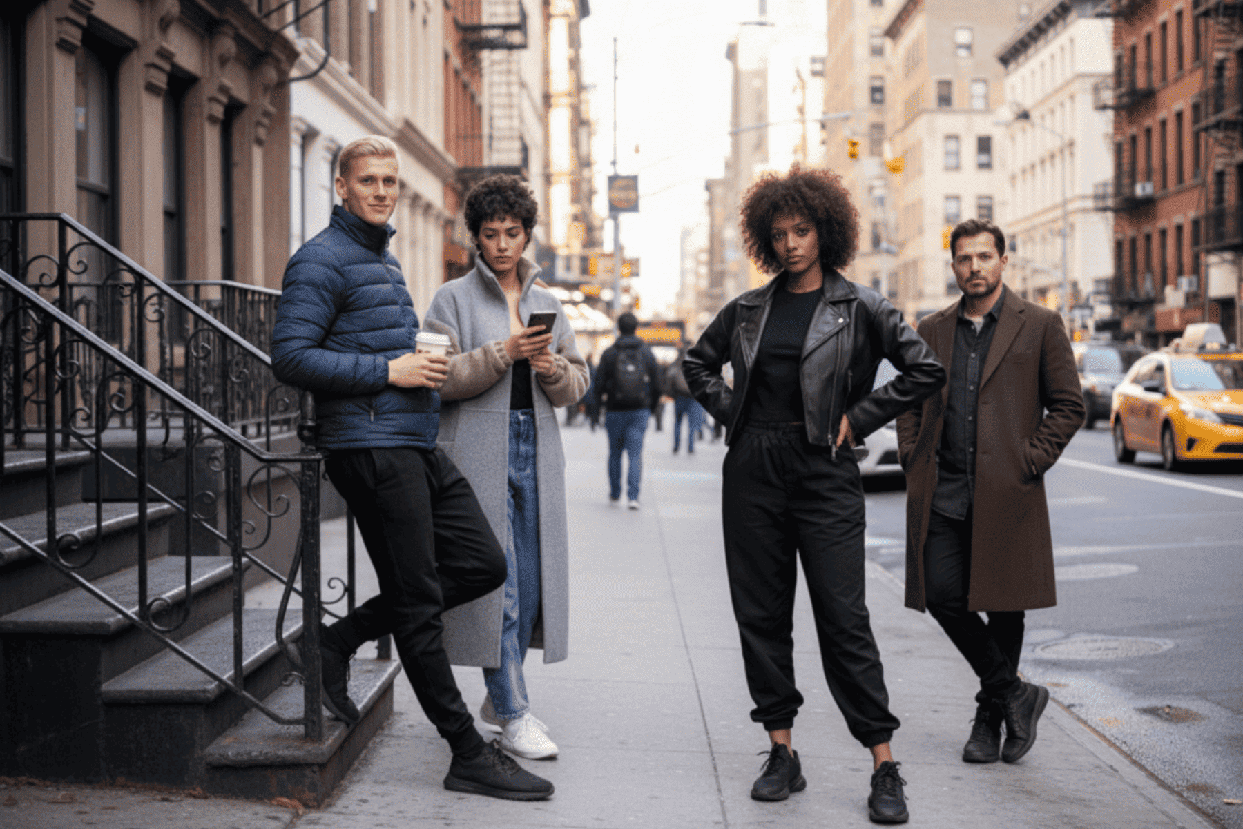 Trendande jackor för herr, dam och barn