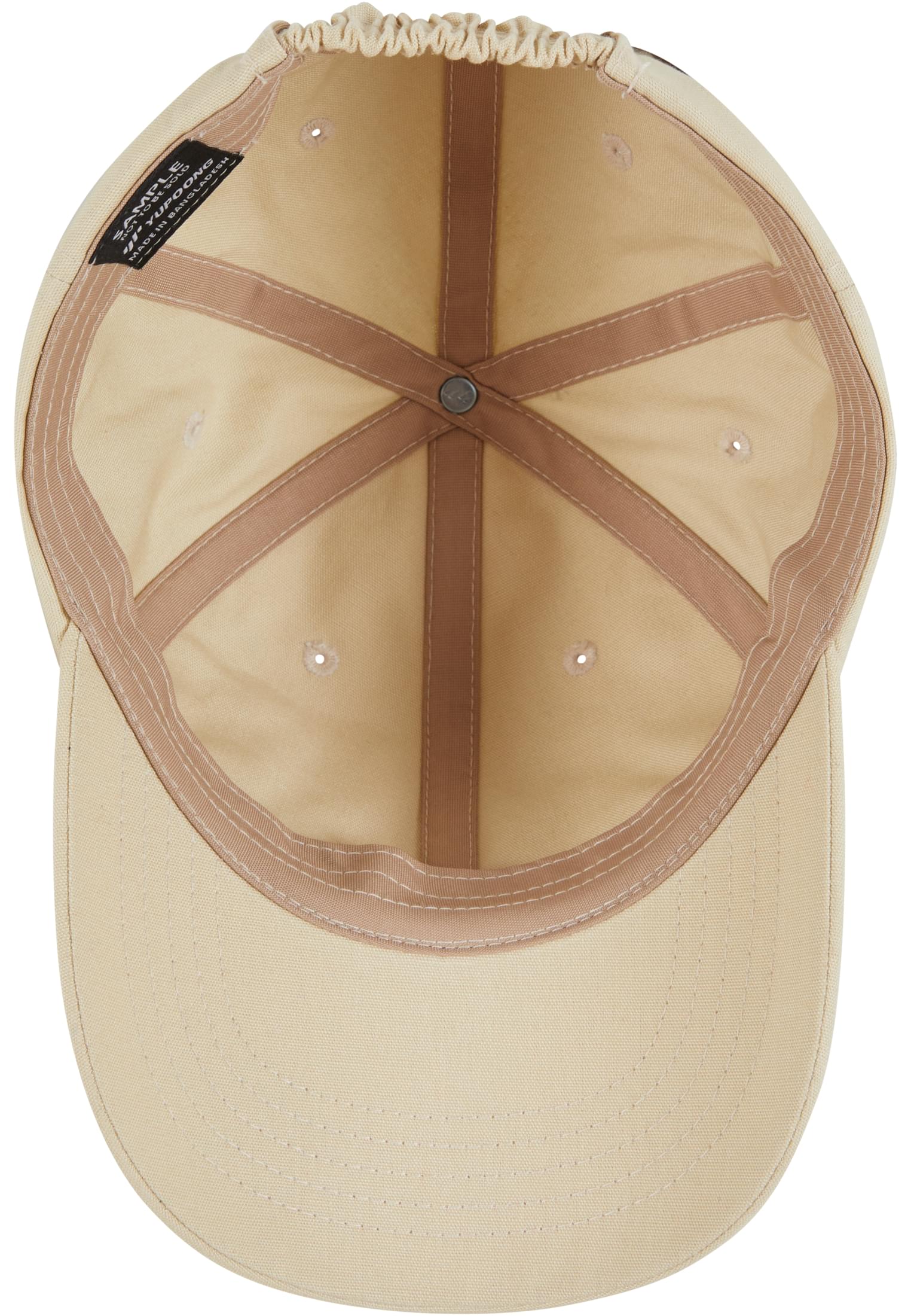 Insidan av en beige Flexfit Cap Low Profile.