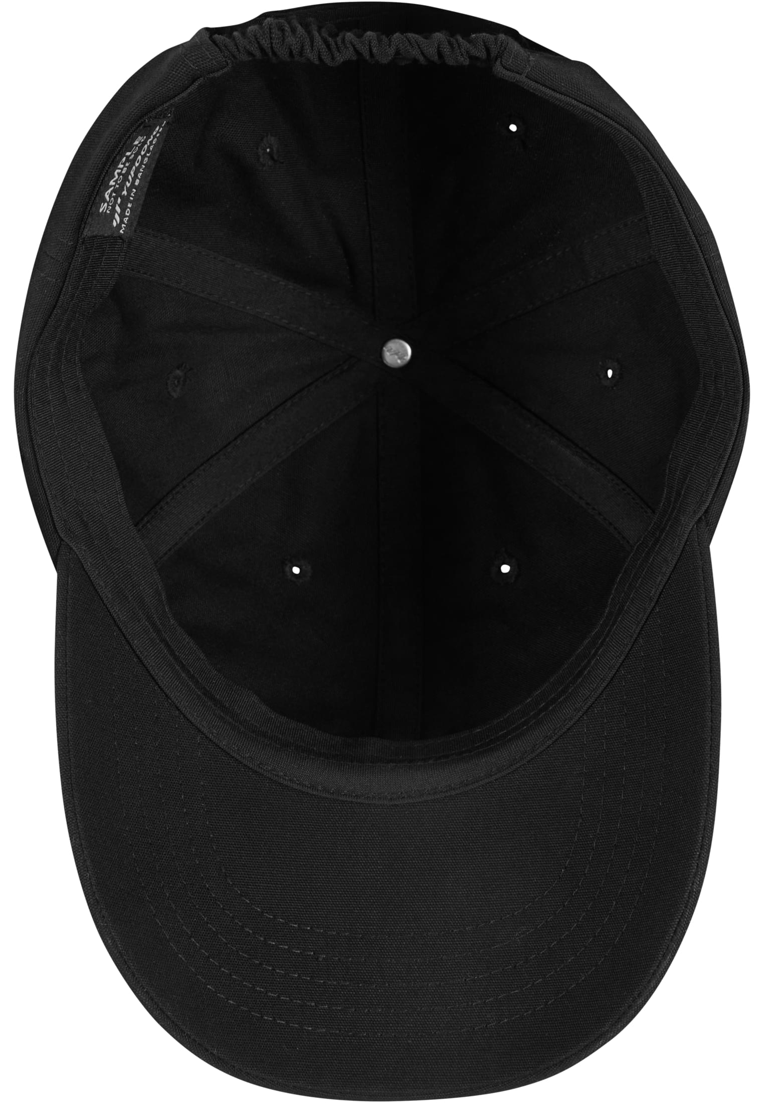 Insidan av en svart Flexfit Cap Low Profile.