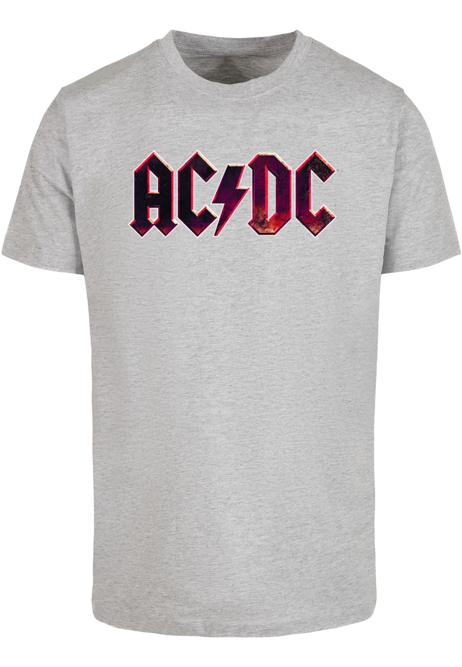 ACDC - Distressed Logo T-Shirt heather grey XXL - workoutbrands.com