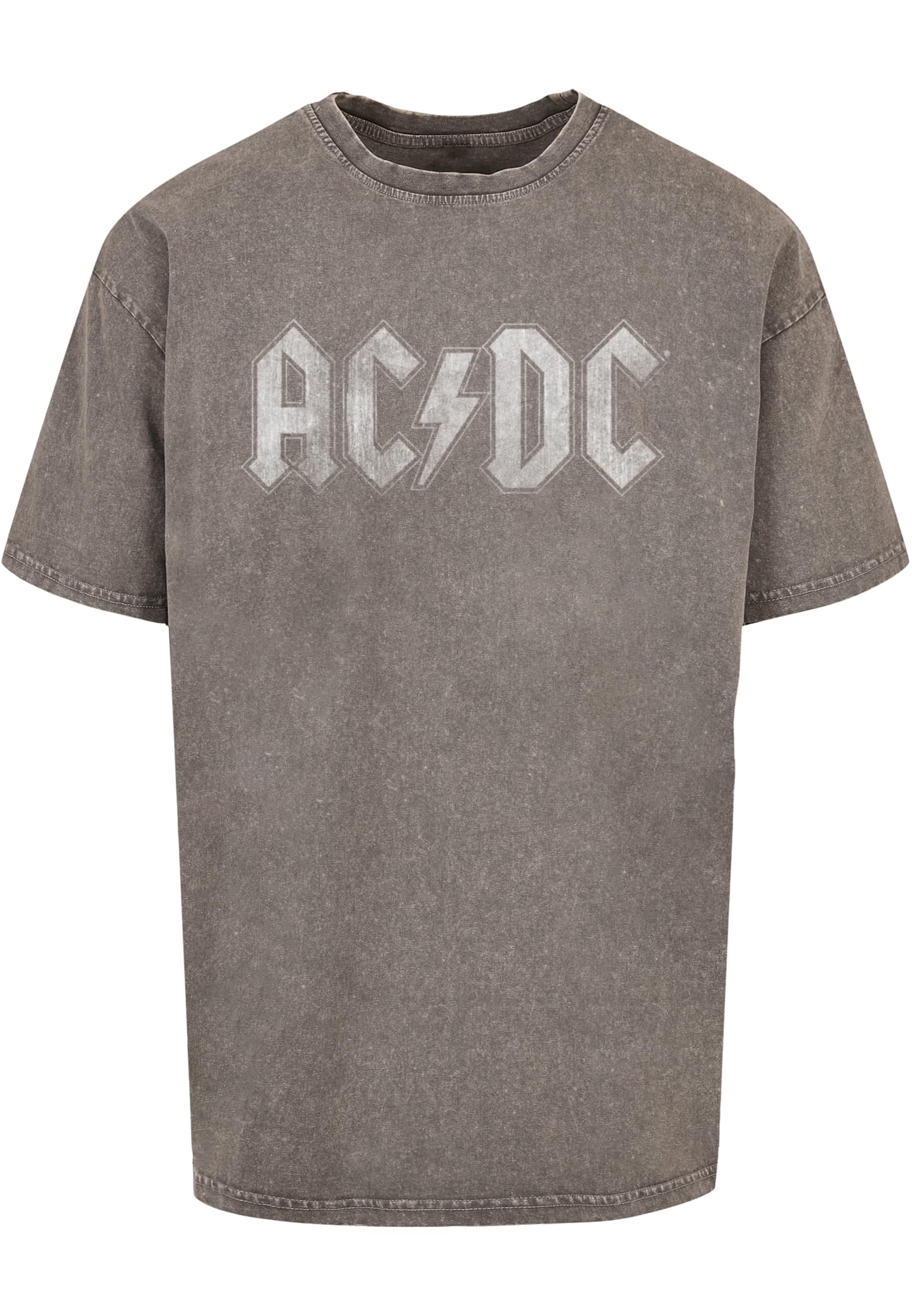 ACDC - Logo Acid Washed Oversize Tee asphalt XXL - workoutbrands.com