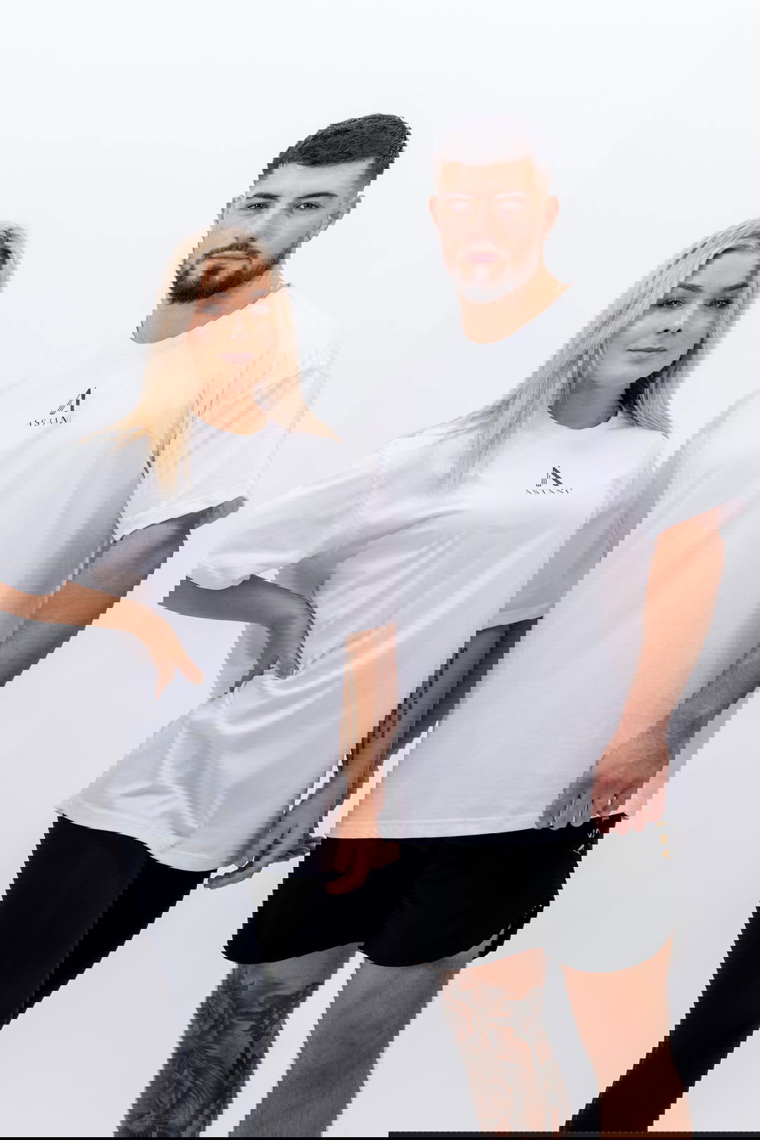 A AMPIO Oversize T Shirt - White - workoutbrands.com