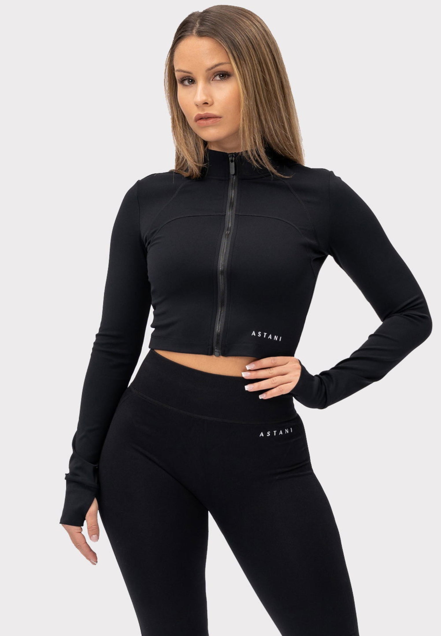 A CHIC Cropped Jacket - Black - workoutbrands.com