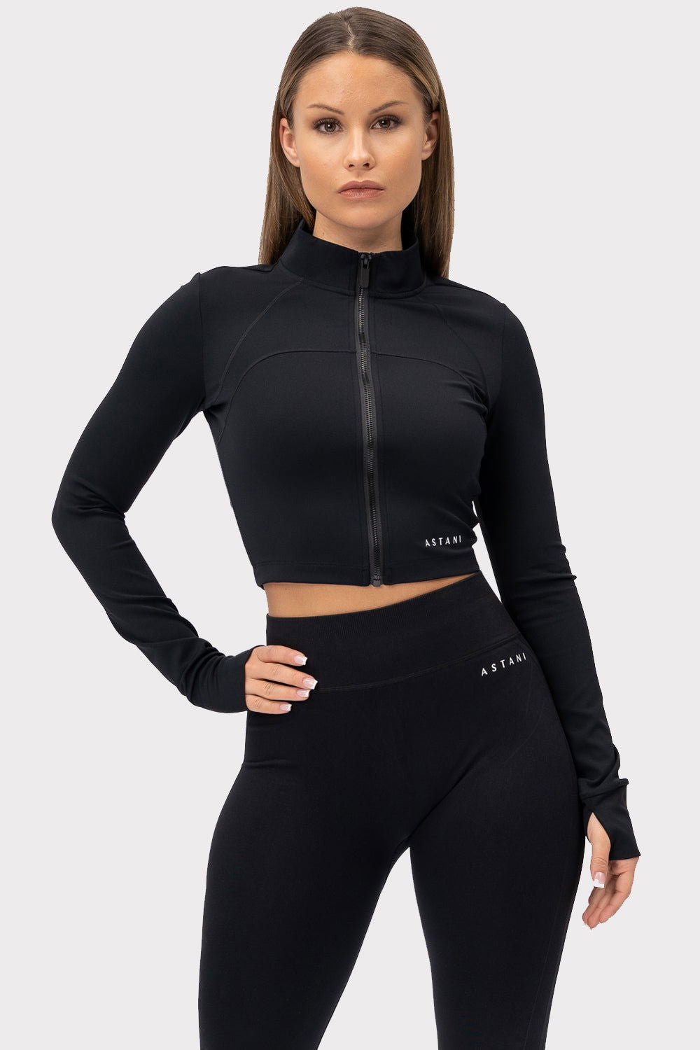 A CHIC Cropped Jacket - Black - workoutbrands.com