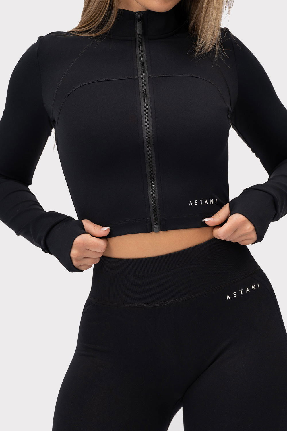 A CHIC Cropped Jacket - Black - workoutbrands.com