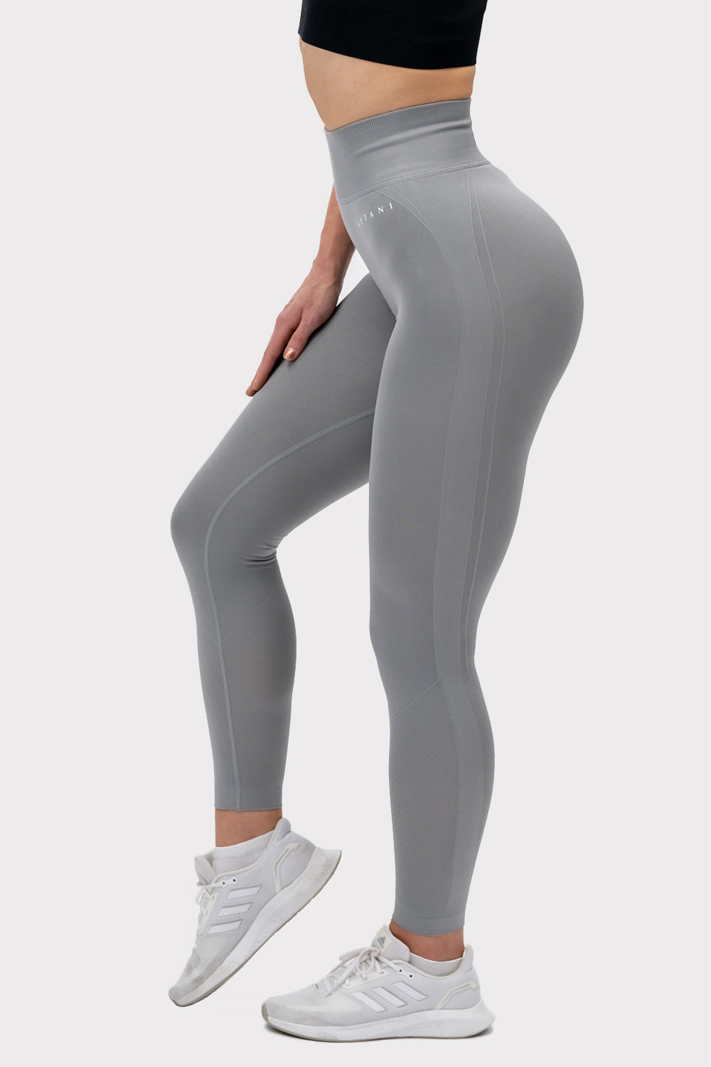 A EVE Seamless Tights - Light Grey - workoutbrands.com