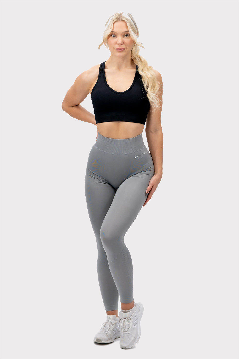 A EVE Seamless Tights - Light Grey - workoutbrands.com