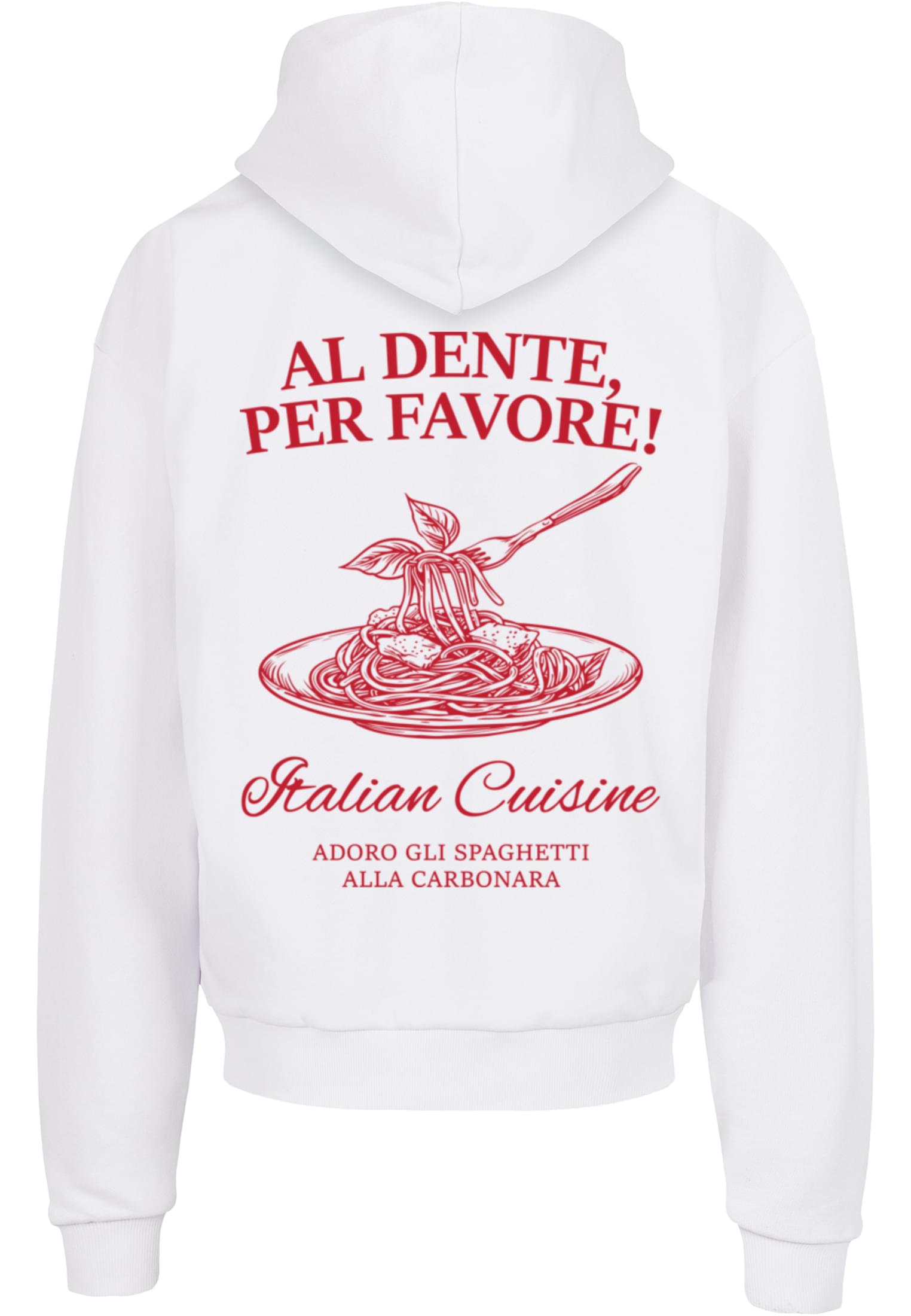 Al Dente Per Favore Oversized Hoody white XXL - workoutbrands.com