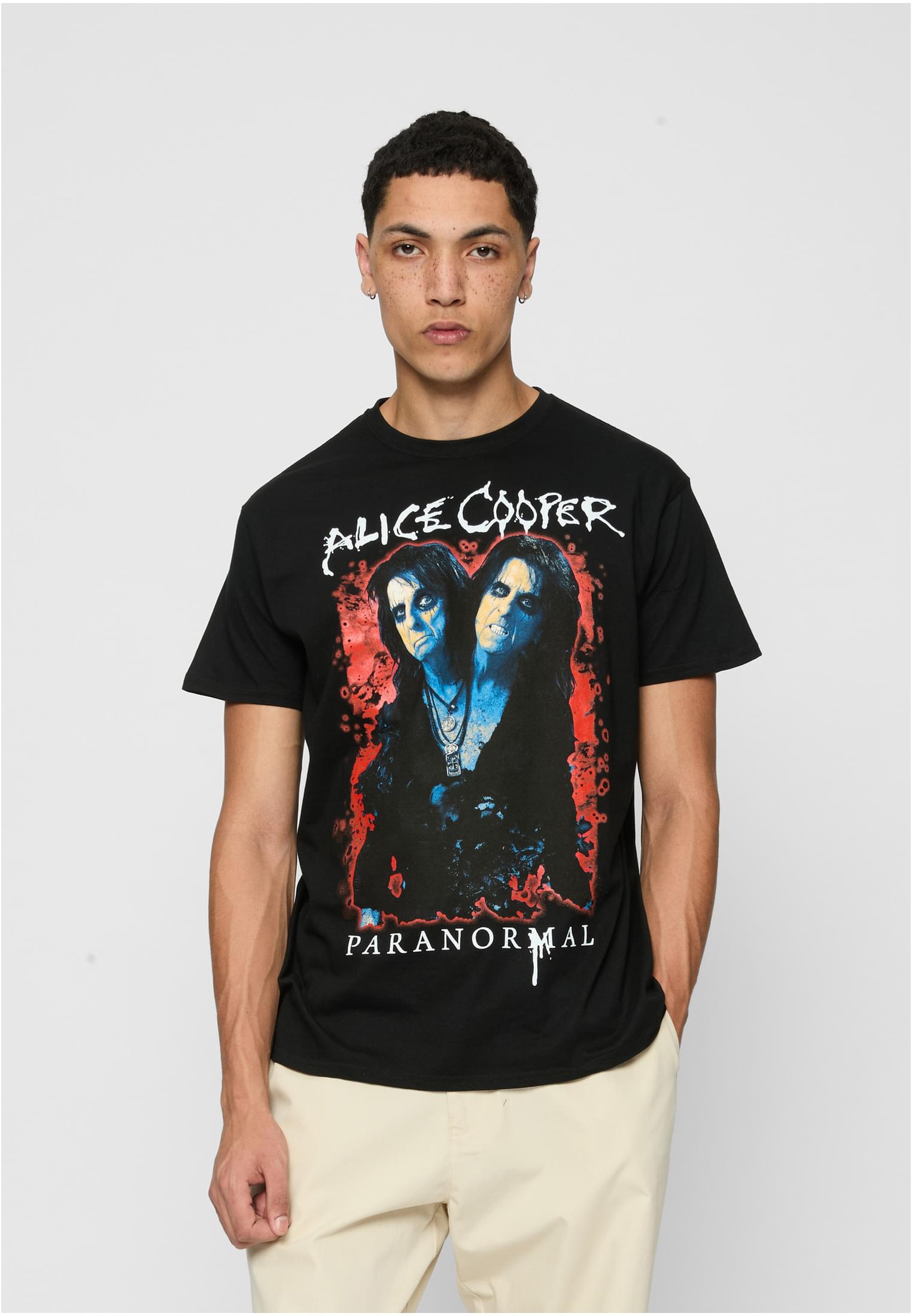 Alice Cooper Paranormal Splatter Adult Black Tee black XXL - workoutbrands.com