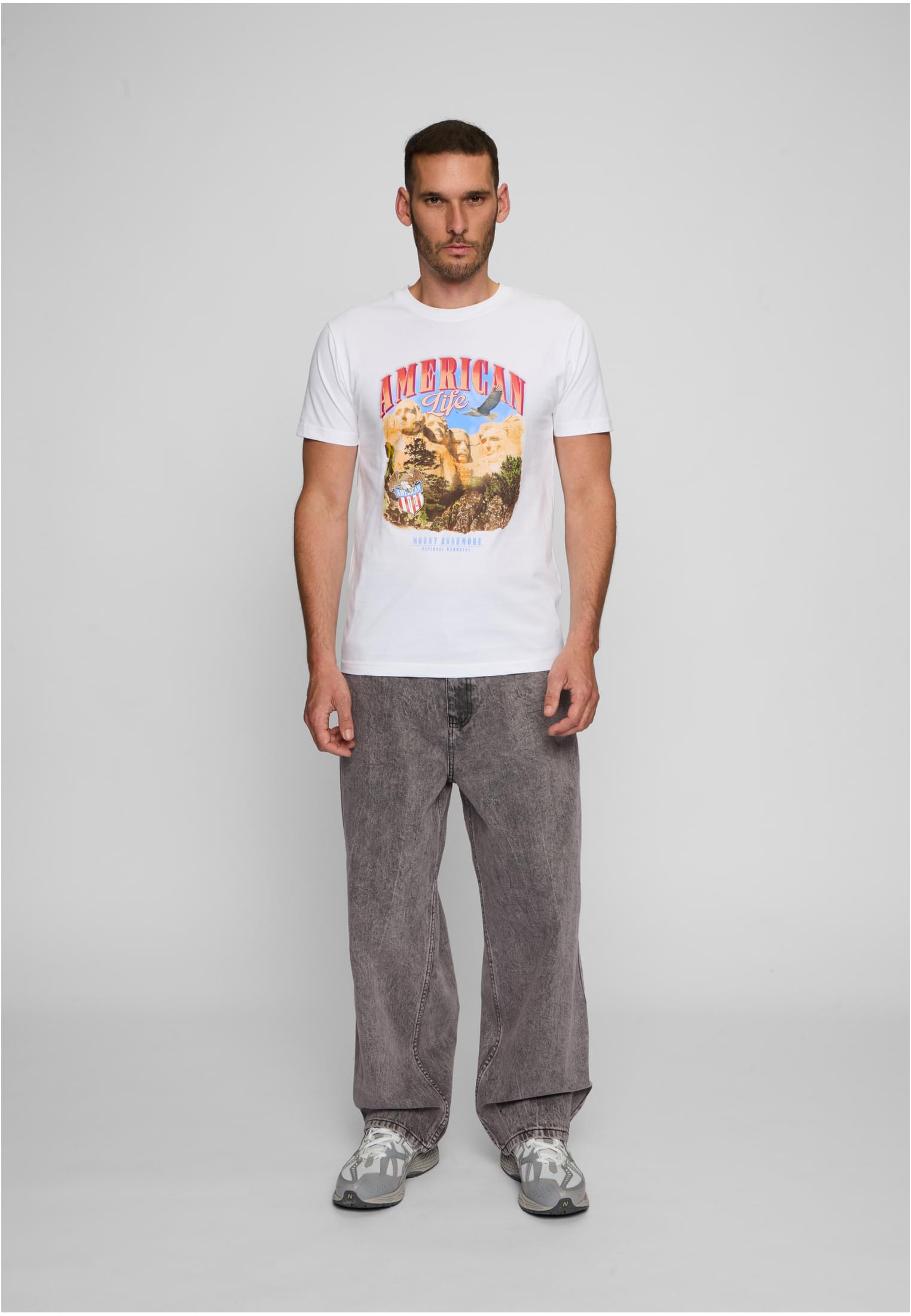 American Life Mount Roushmore Tee white XXL - workoutbrands.com