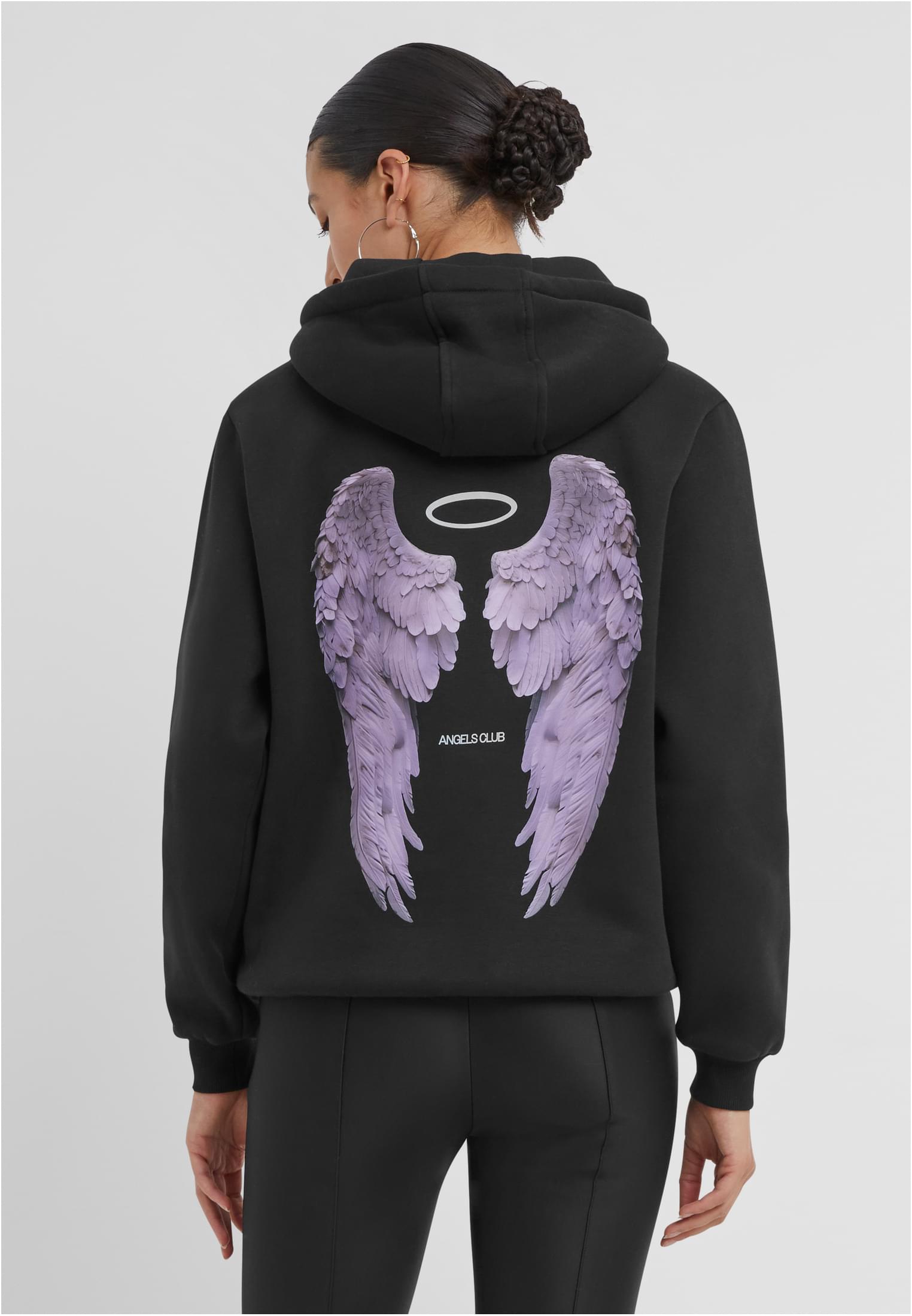 Angels Club Ladies Fluffy Hoody lightasphalt XXL - workoutbrands.com