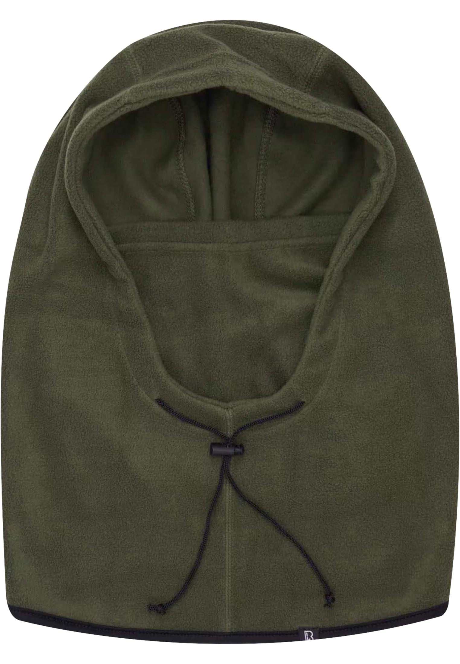 En olivgrön B Arctic Balaclava i fleecematerial med justerbar dragsko.