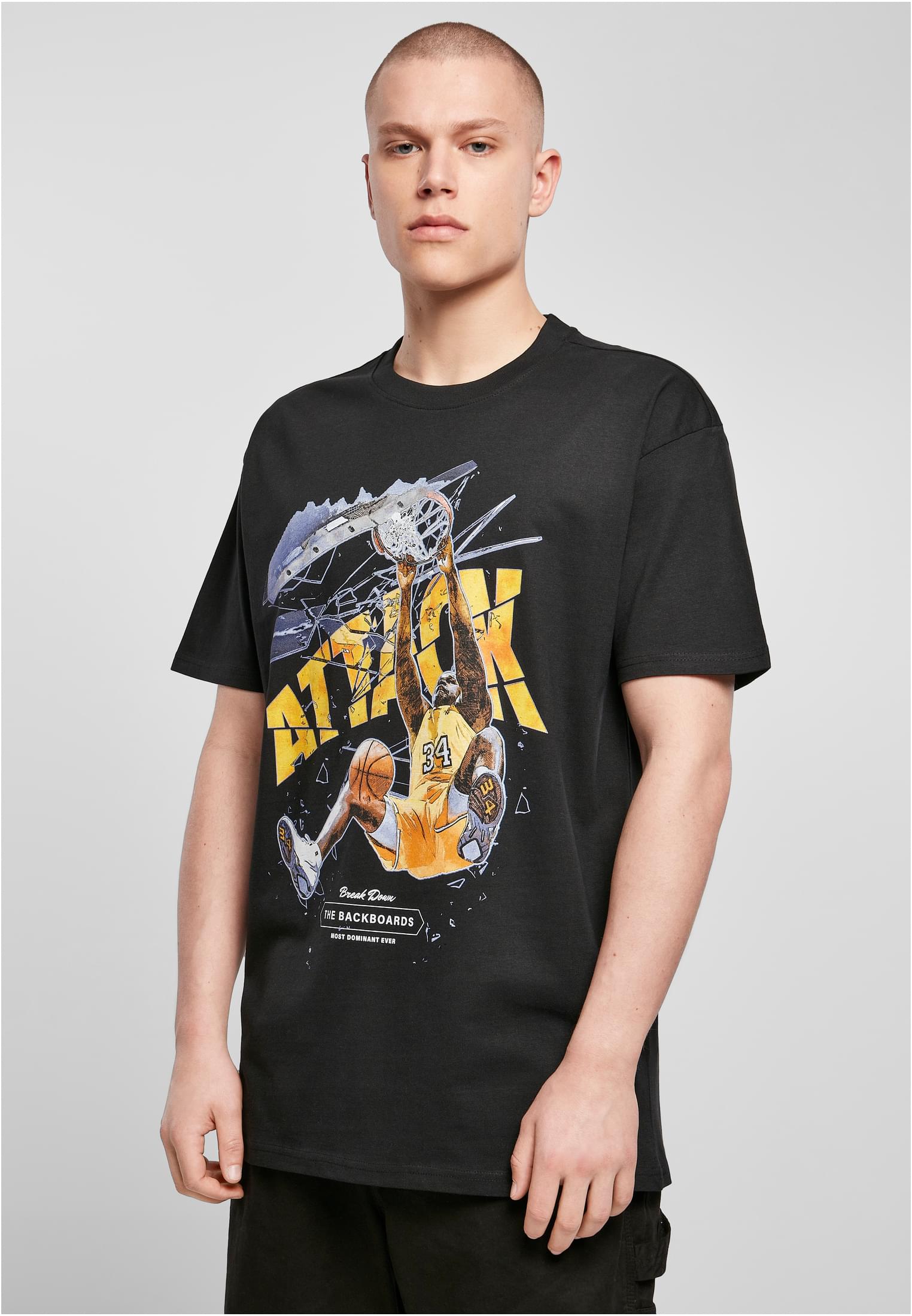 Attack Player Oversize Tee lightasphalt XXL - workoutbrands.com