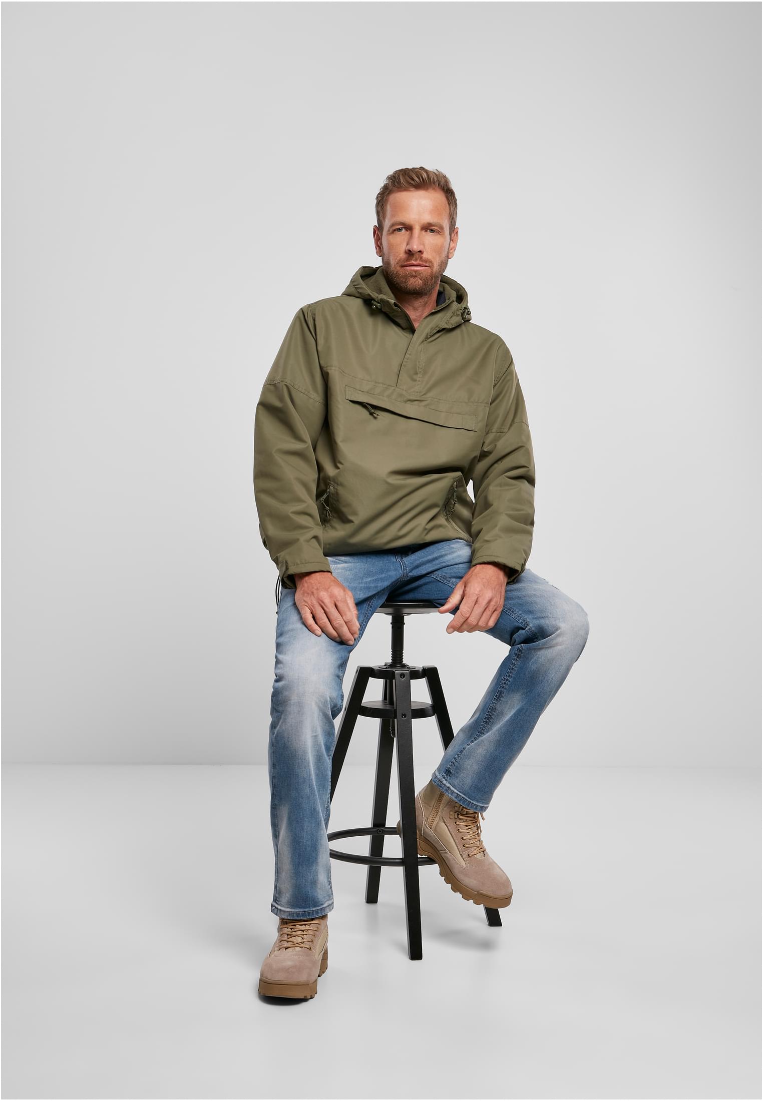 B Fleece Pull Over Windbreaker - workoutbrands.com