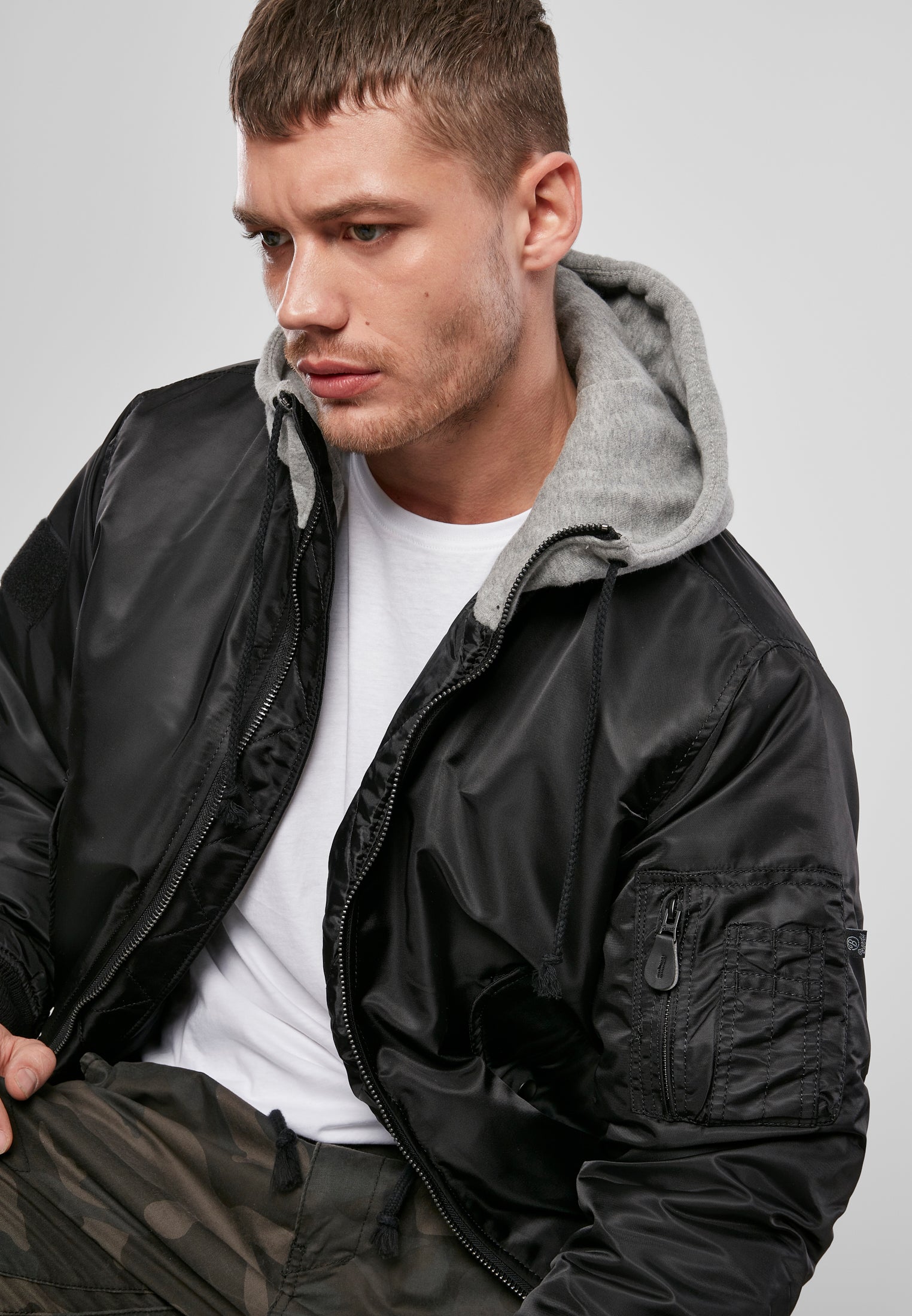 B Hooded MA1 Bomber Jacket - workoutbrands.com