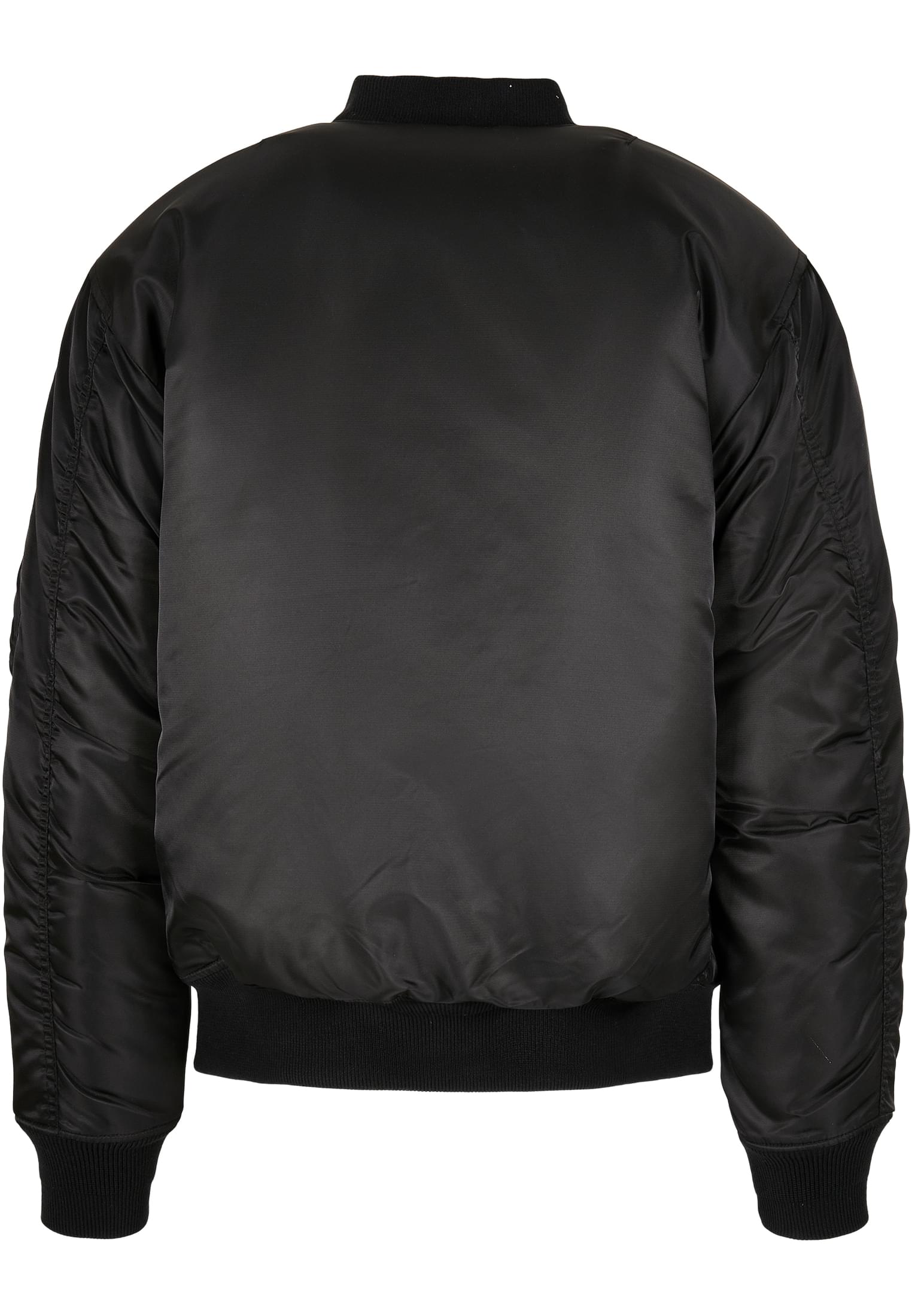 Baksidan av den svarta B MA1 bomberjackan.