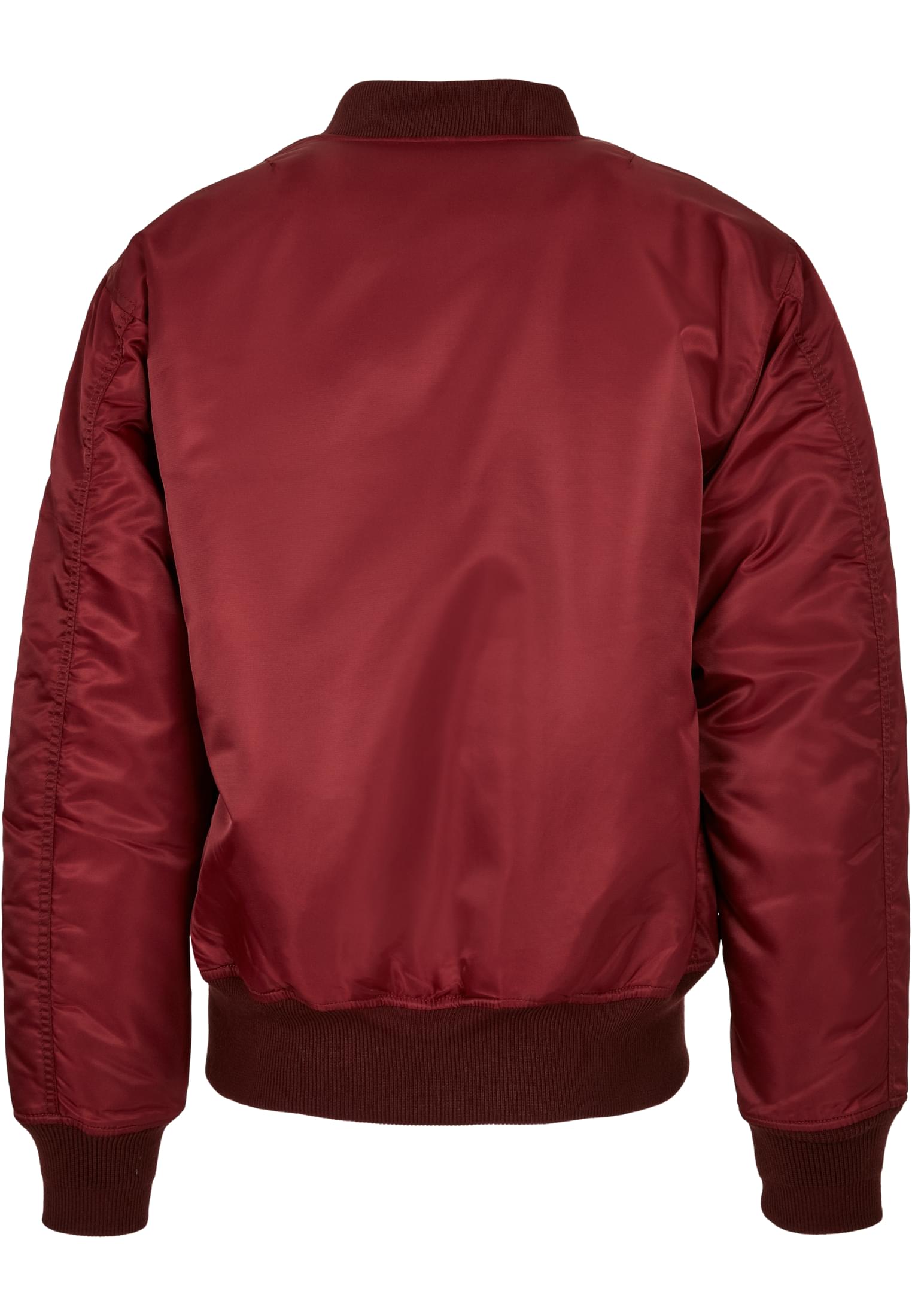 Baksidan av den röda B MA1 bomberjackan.