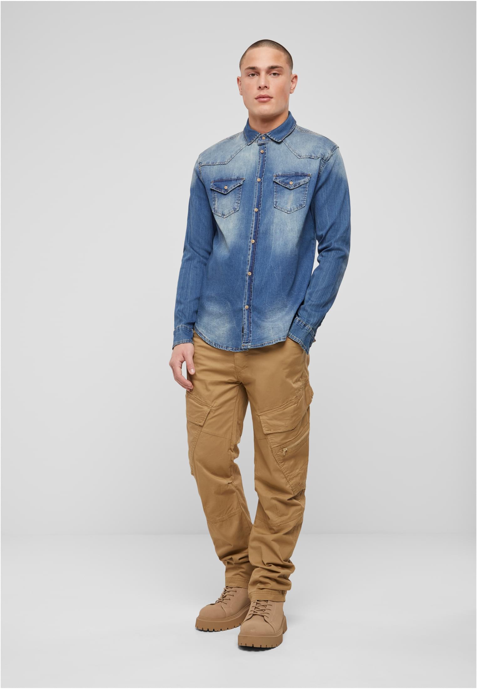 B Riley Denim Shirt - workoutbrands.com