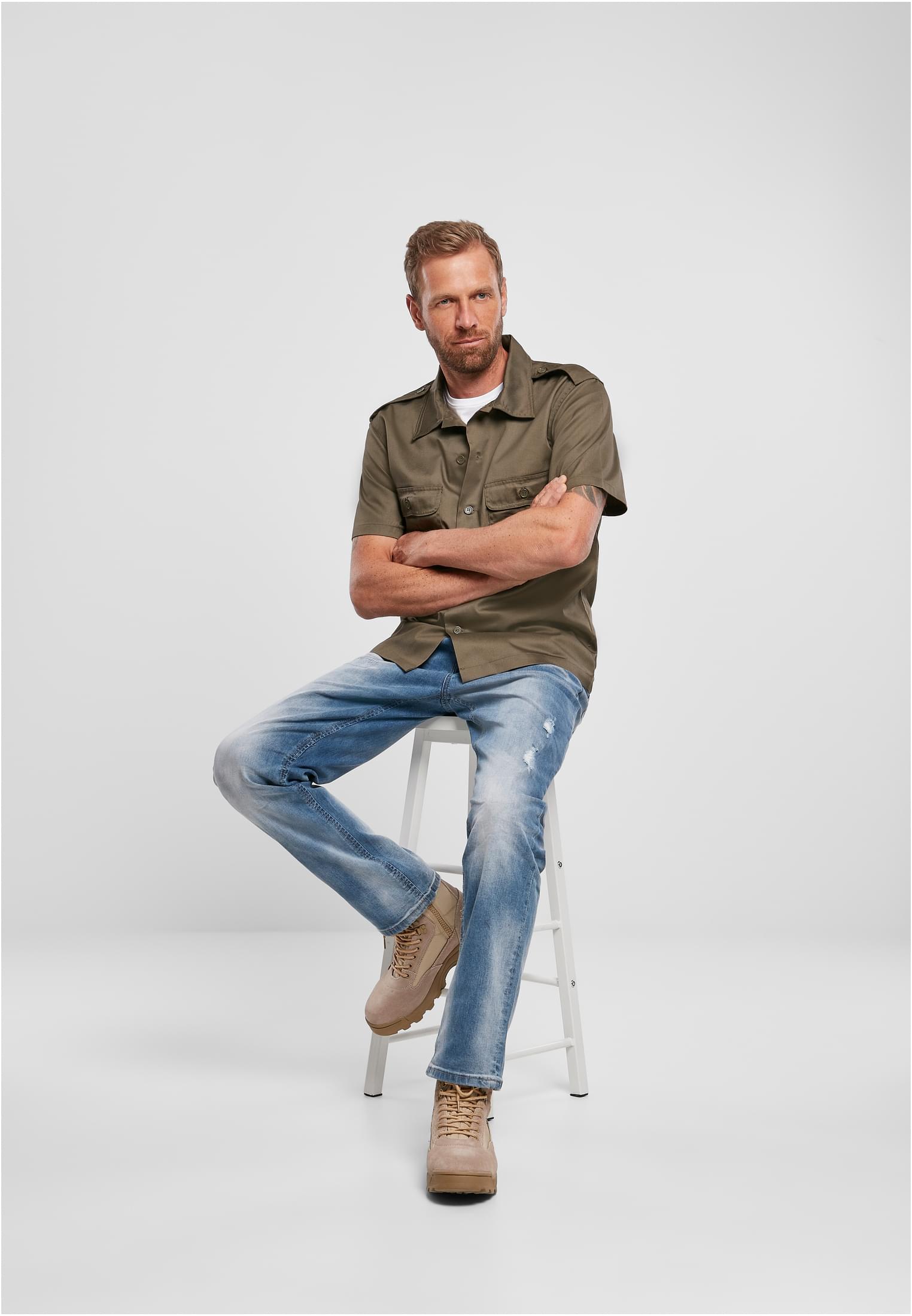 B Short Sleeves US Shirt - workoutbrands.com