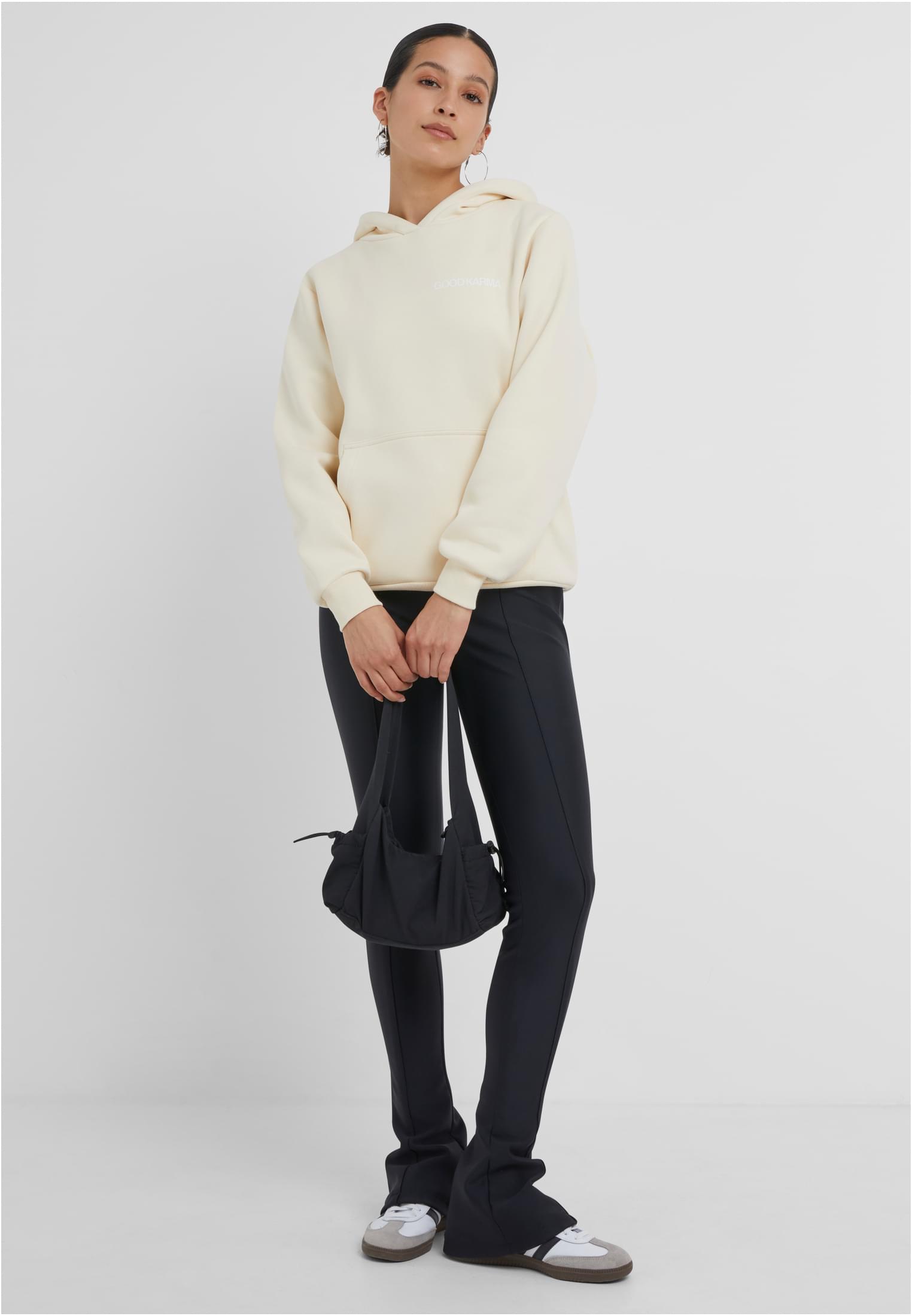 Back Around Ladies Fluffy Hoody whitesand XXL - workoutbrands.com