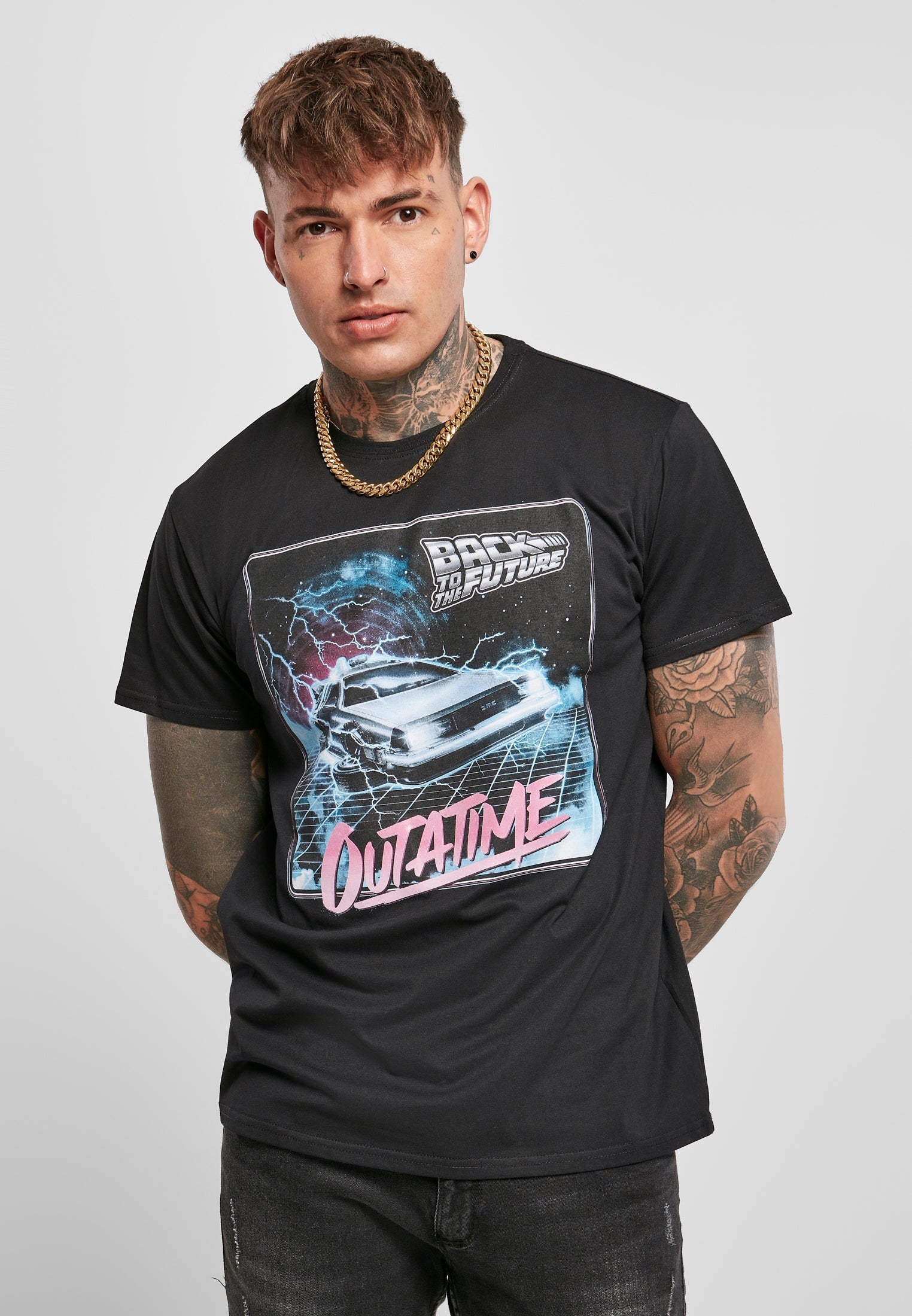 Back To The Future Outatime Tee black XXL - workoutbrands.com