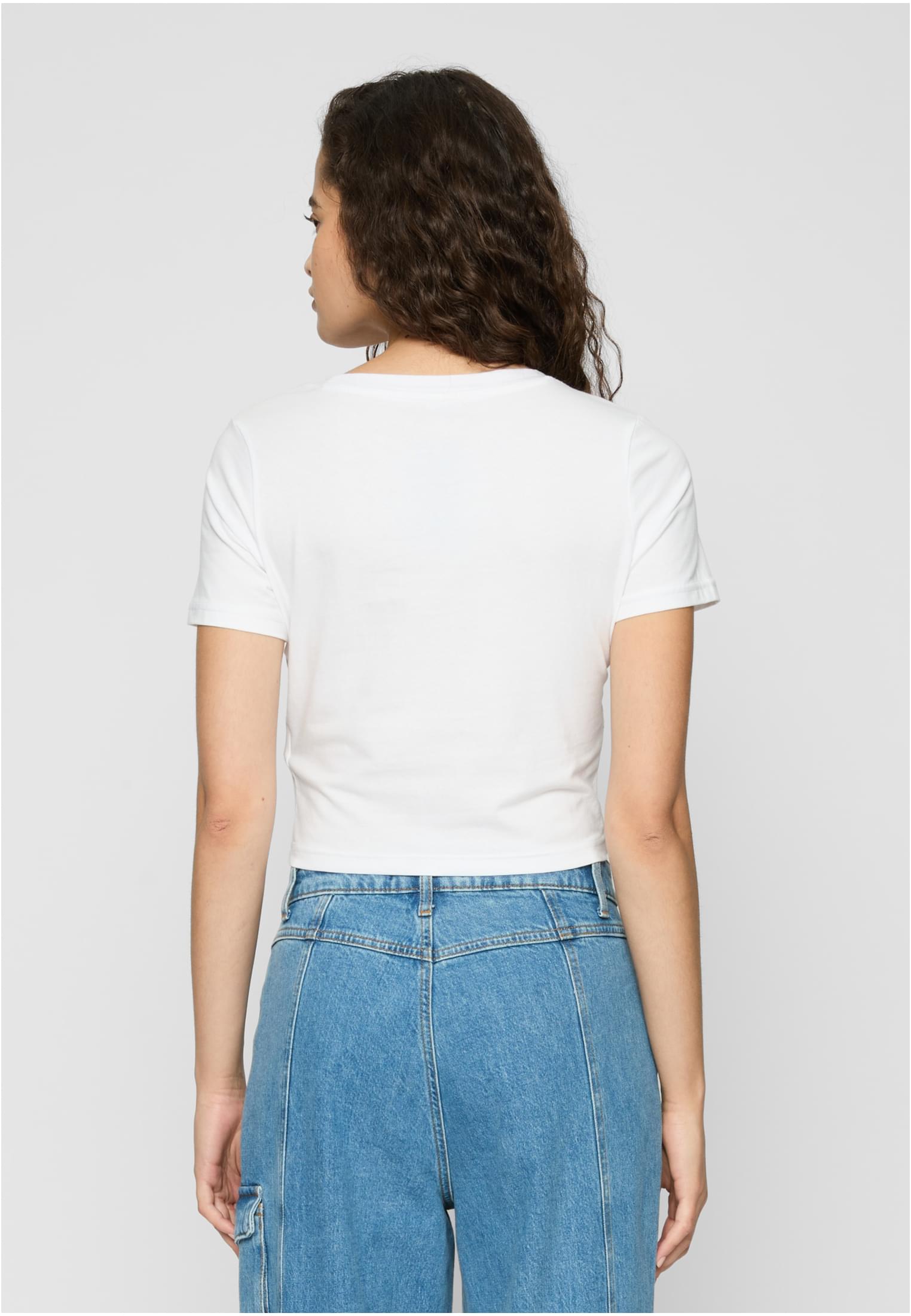 Badgirls Cropped Tee white XXL - workoutbrands.com