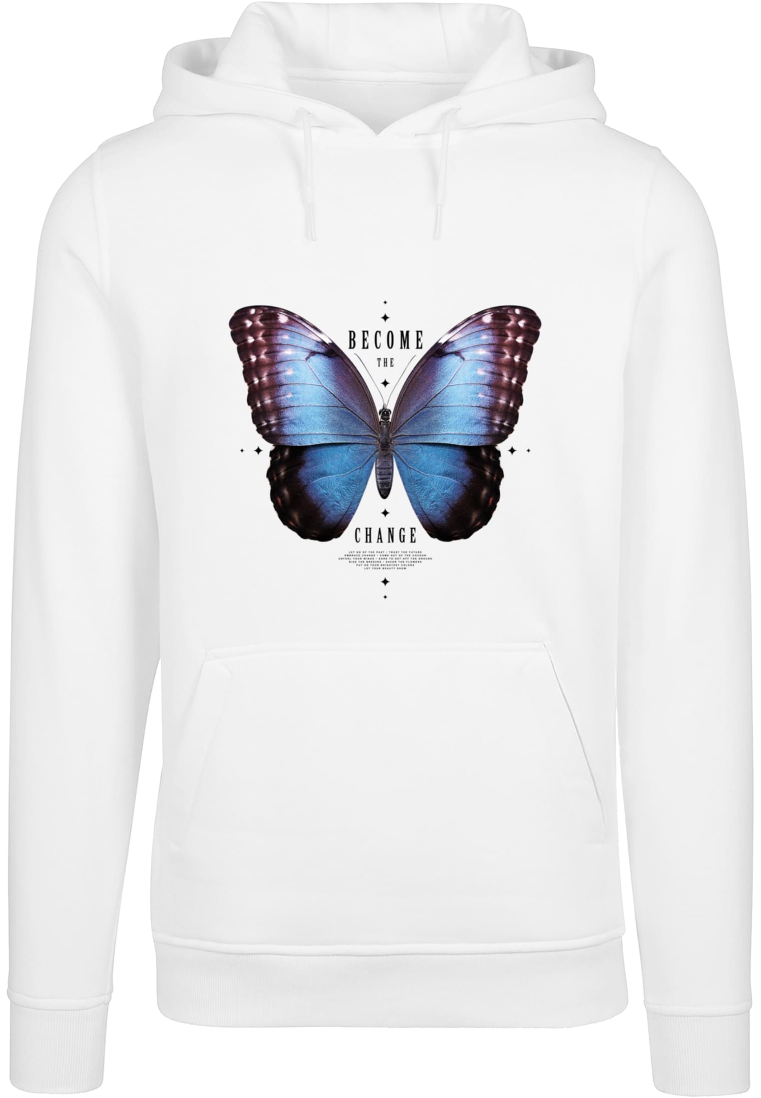 Become The Change Butterfly Hoody white XXL - workoutbrands.com