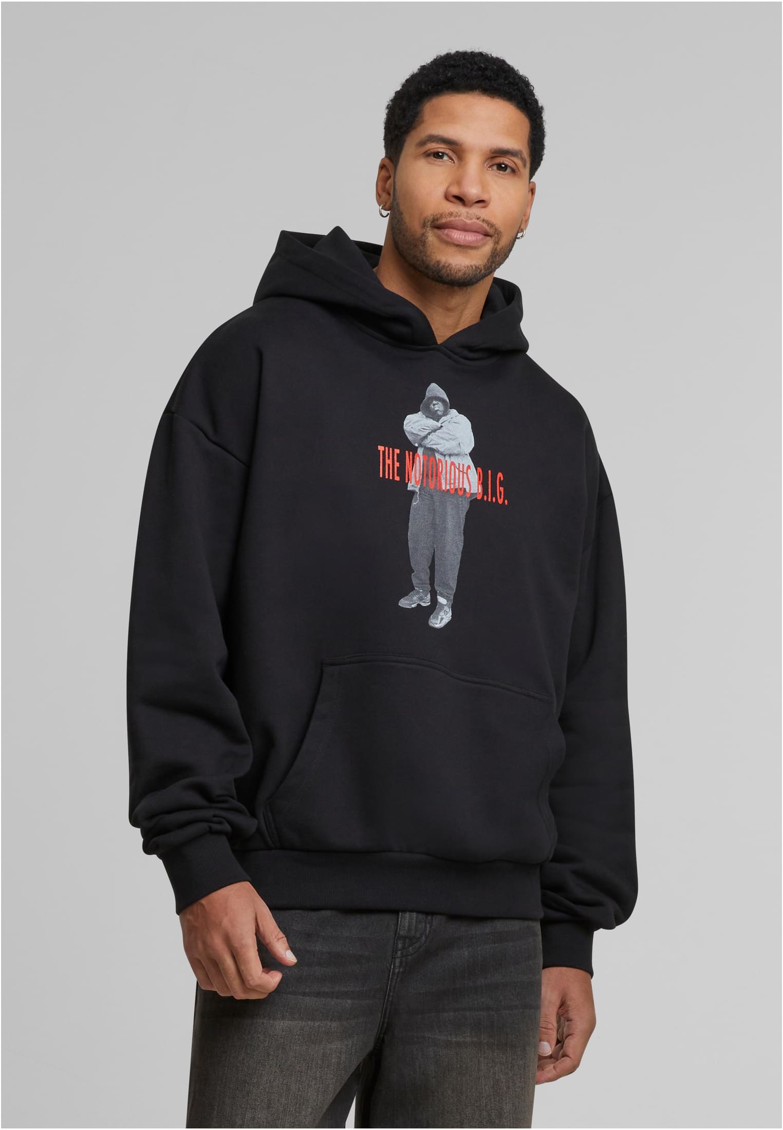 Biggie Smalls Concrete Heavy Oversize Hoody black XXL - workoutbrands.com