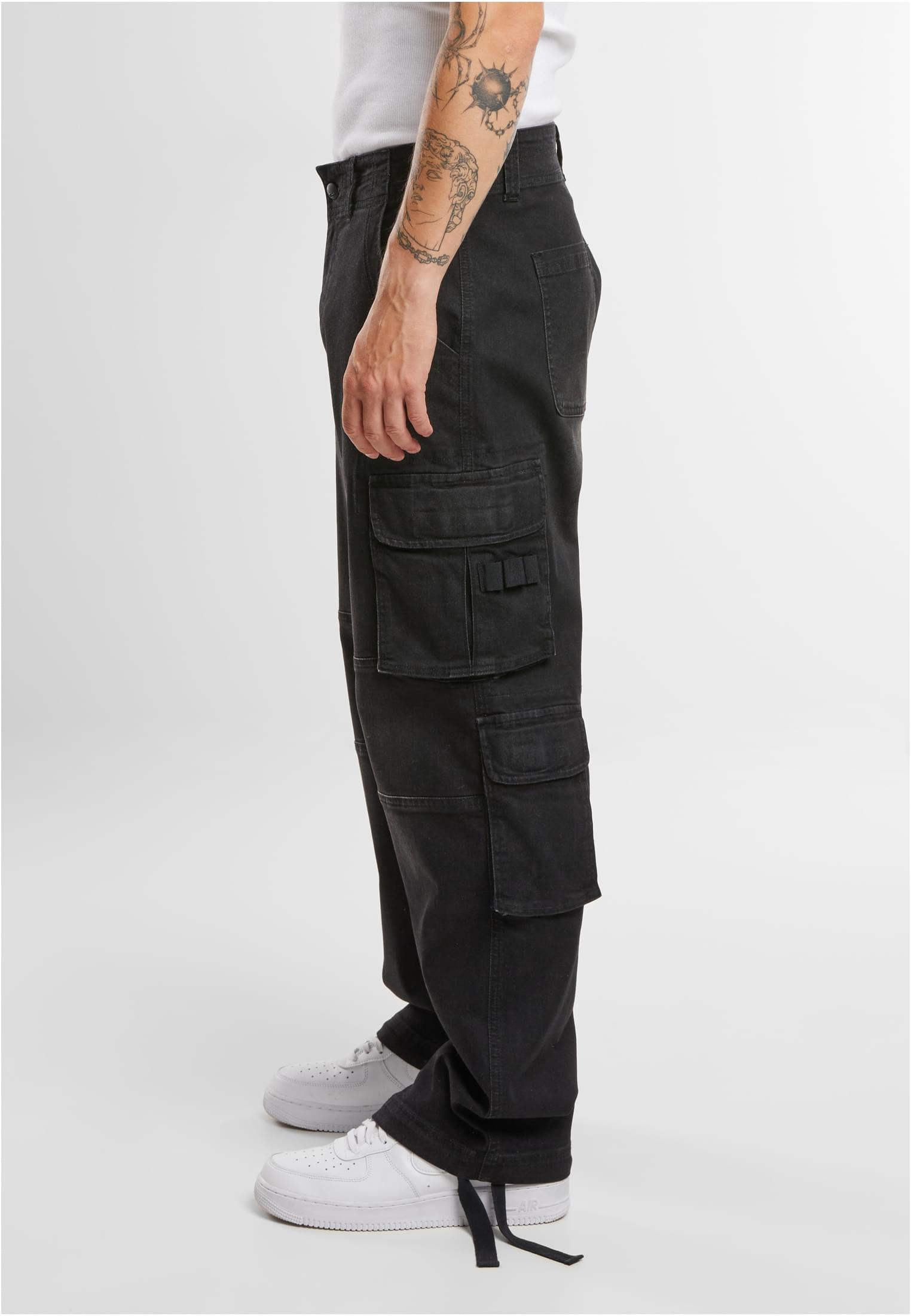 Brandit Denim Cargo Pants black 38/36 - workoutbrands.com