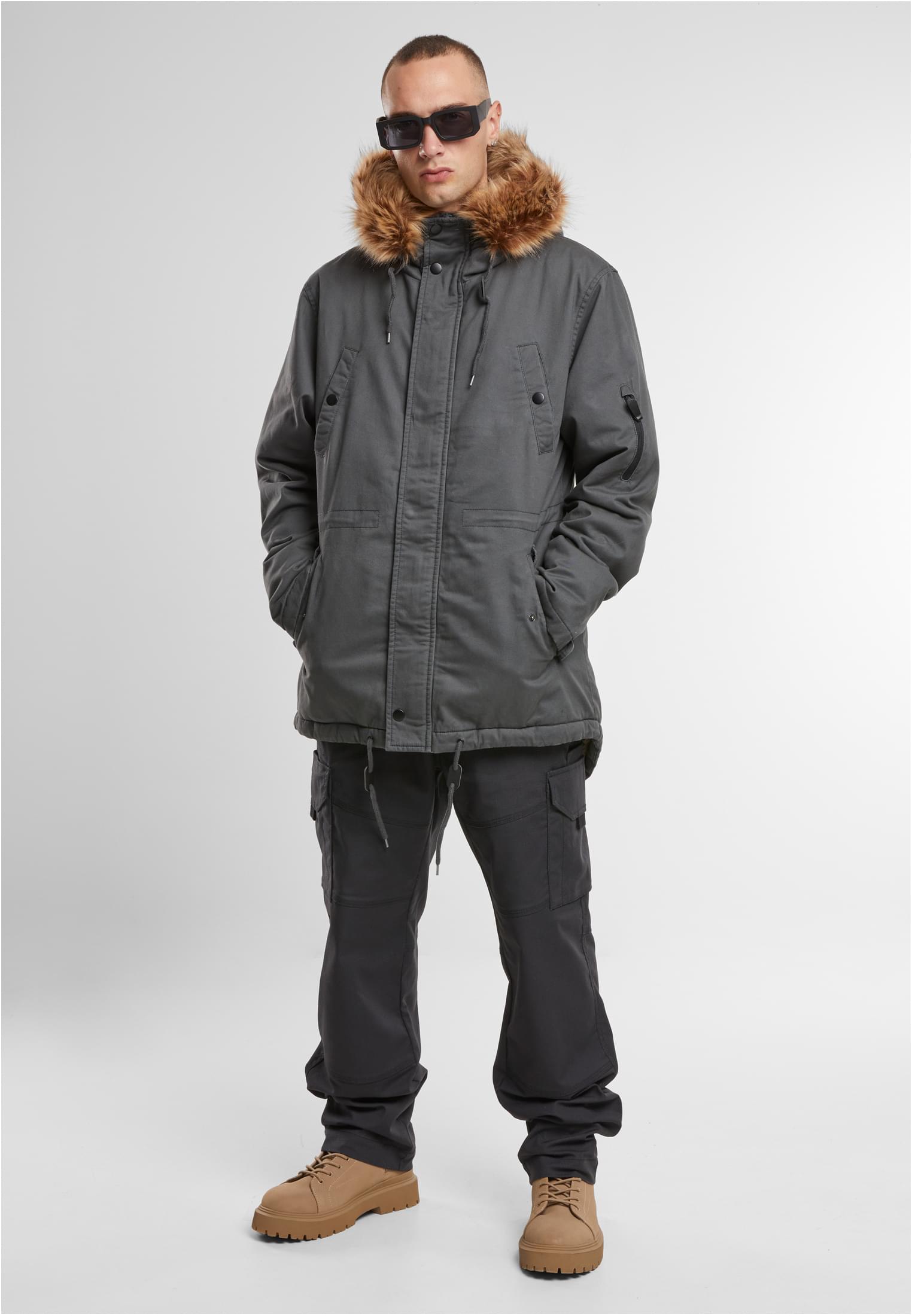 Brandit Men Fish Tail Parka antracite XXL - workoutbrands.com