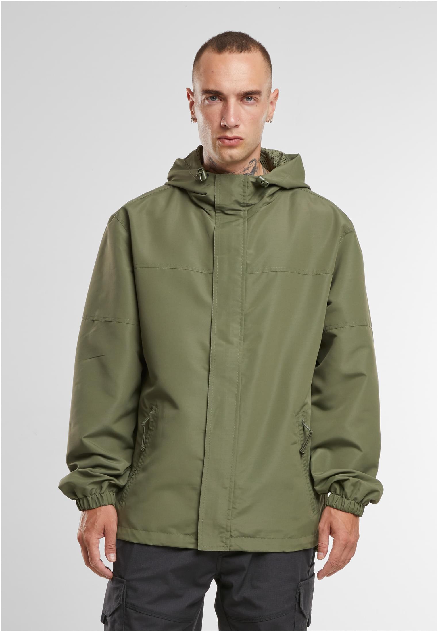 Brandit Men Light Windbreaker Frontzip olive XXL - workoutbrands.com