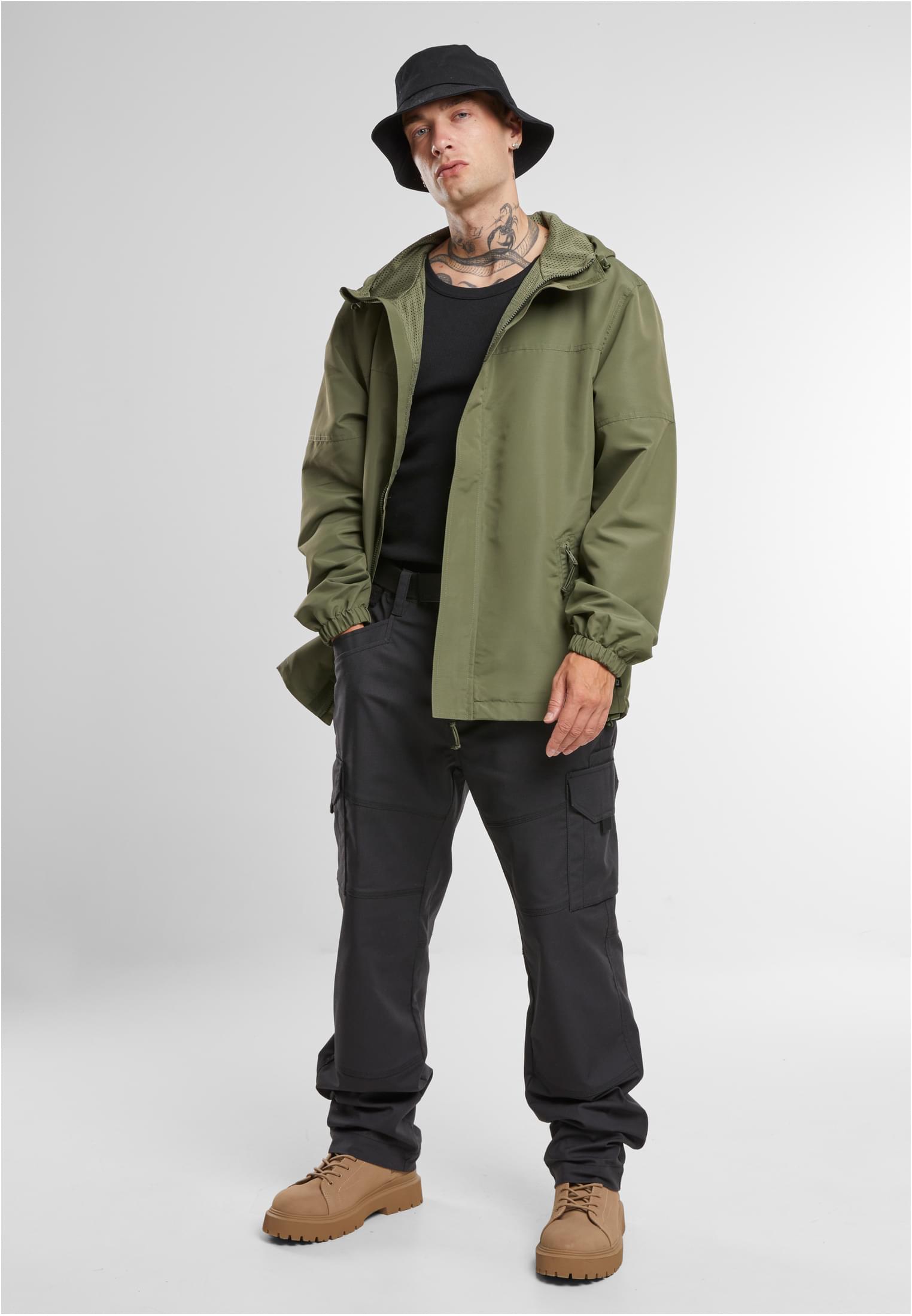 Brandit Men Light Windbreaker Frontzip olive XXL - workoutbrands.com