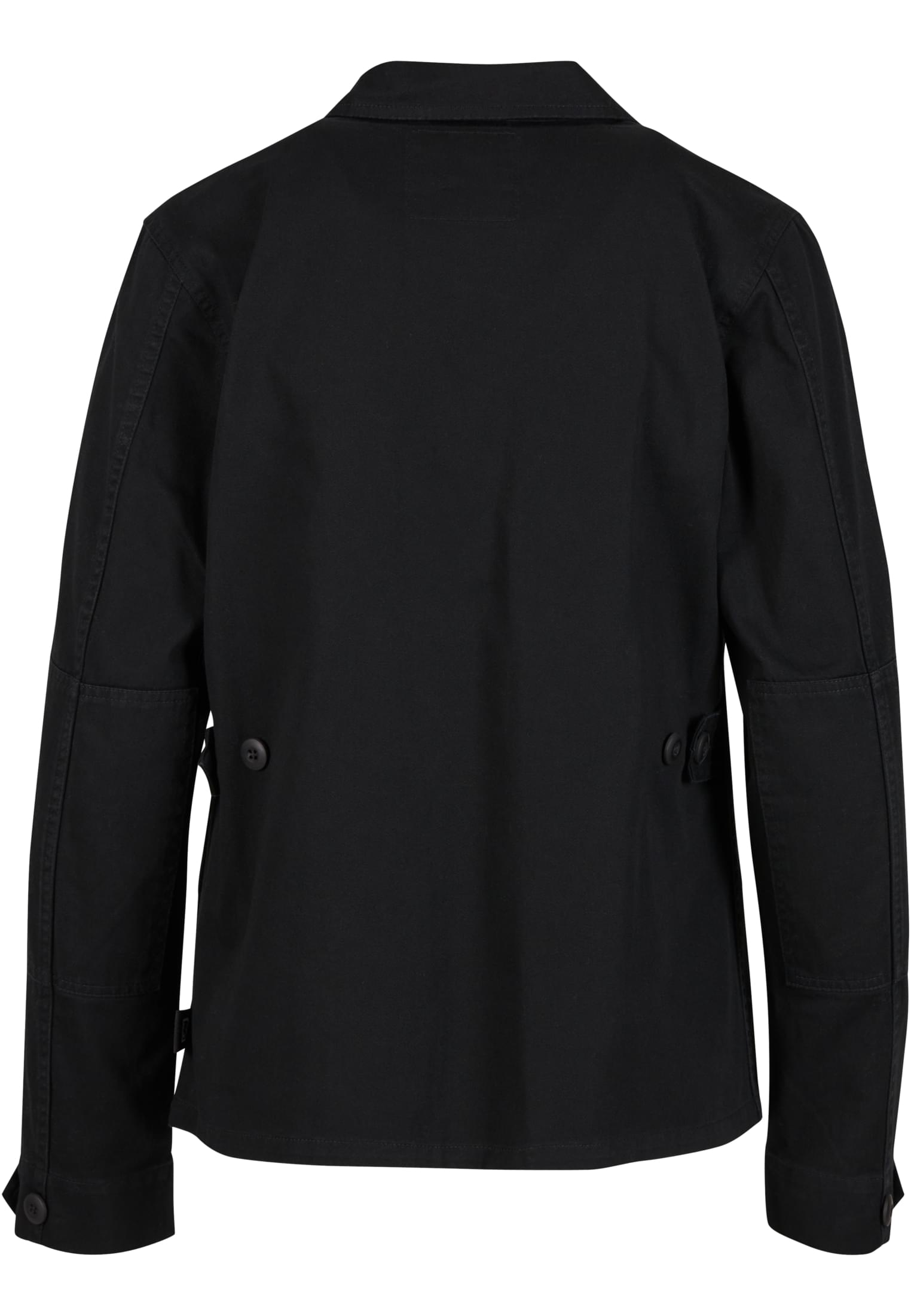 Baksidan av en svart BDU Twill-jacka för dam från Brandit.