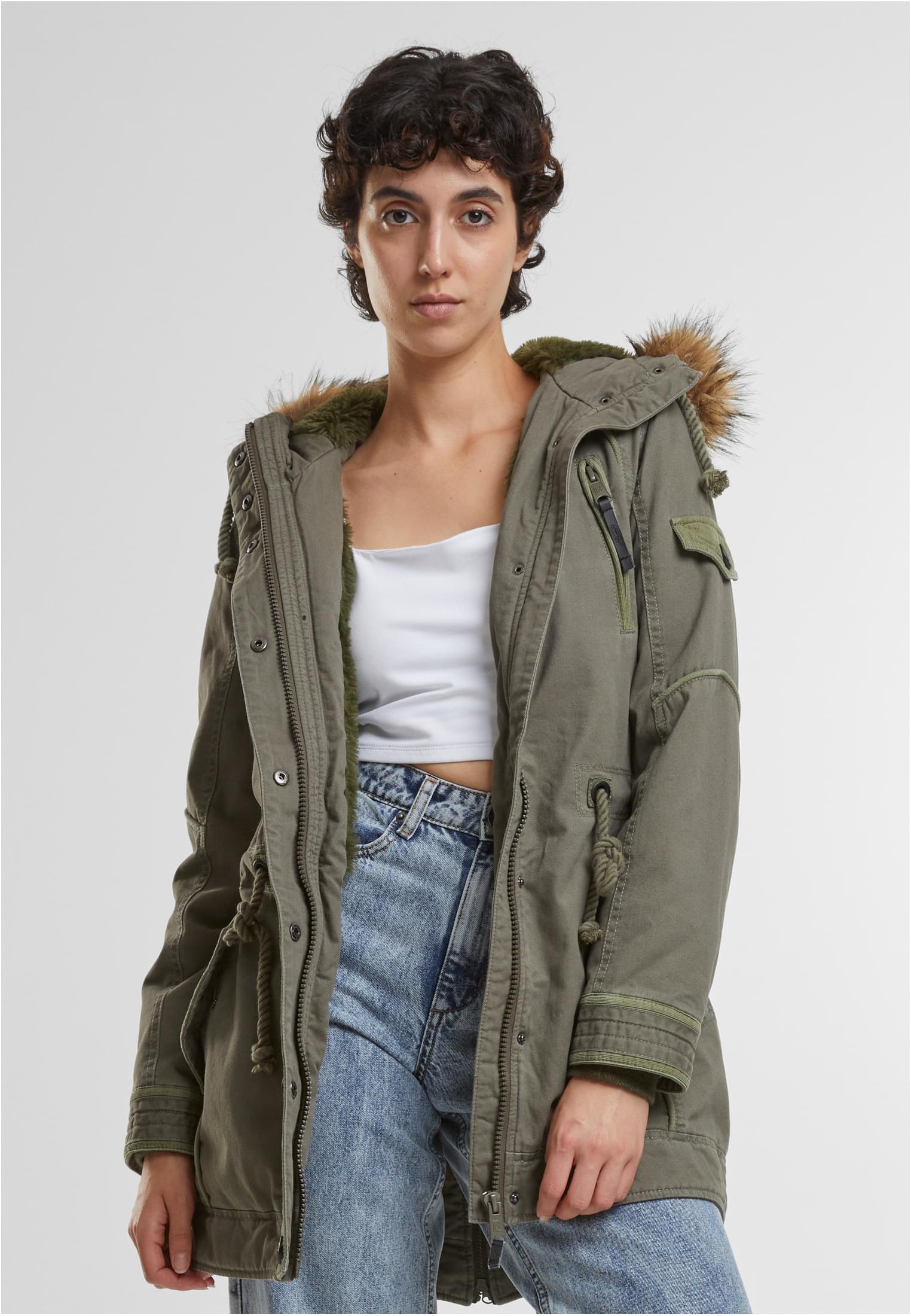 Brandit Women Emma Winterparka olive XS - workoutbrands.com