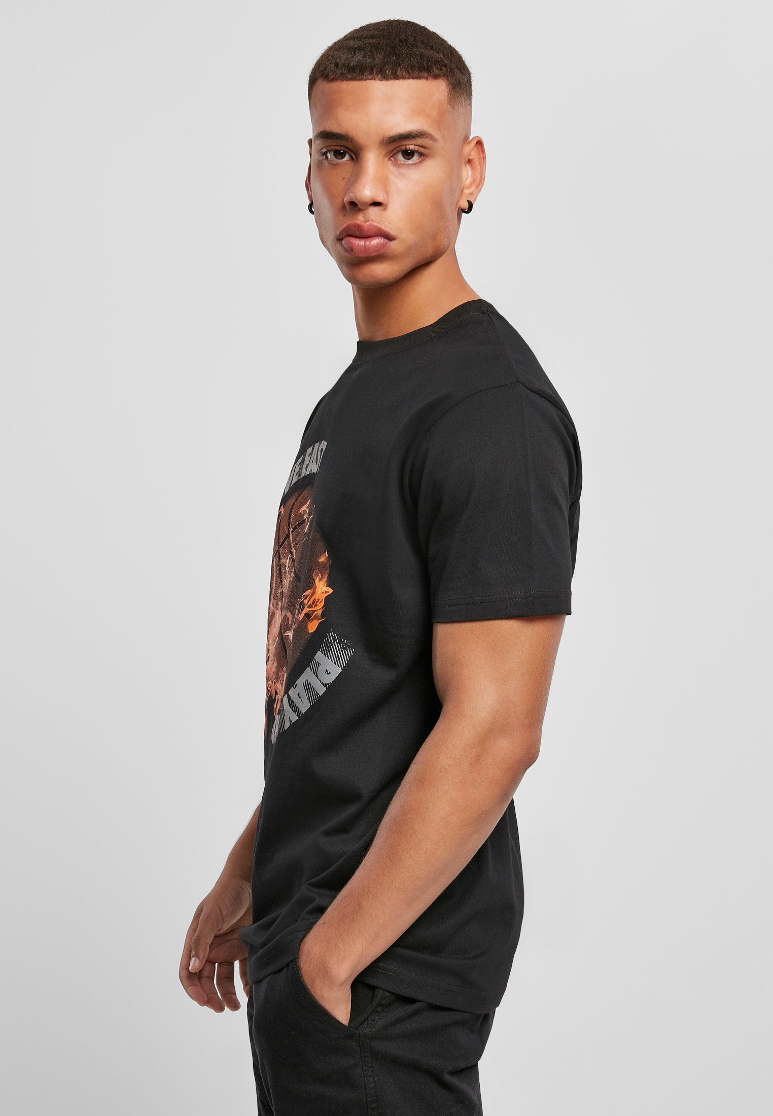Burning BBall Tee black XXL - workoutbrands.com