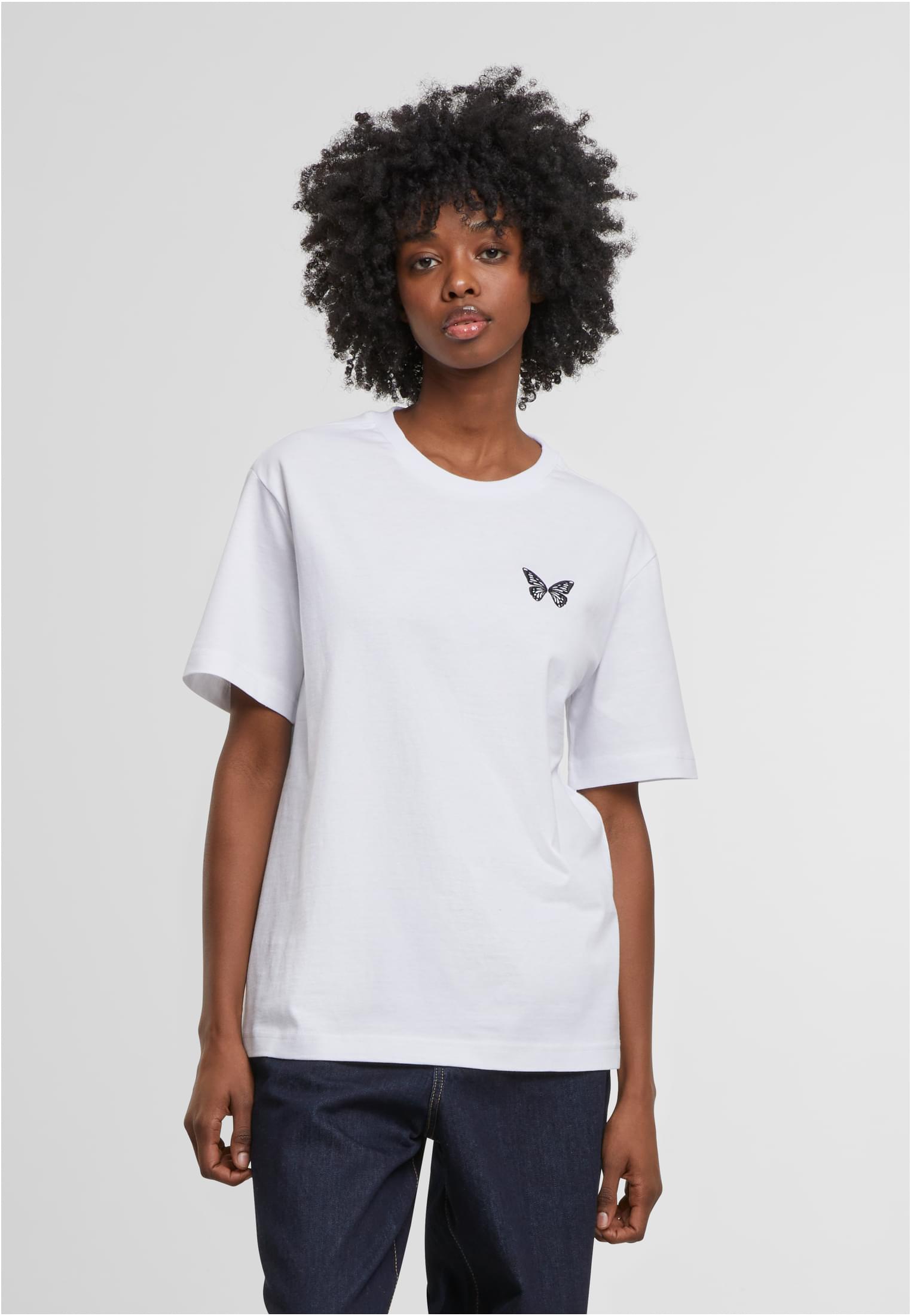 Butterfly EMB Tee white XXL - workoutbrands.com