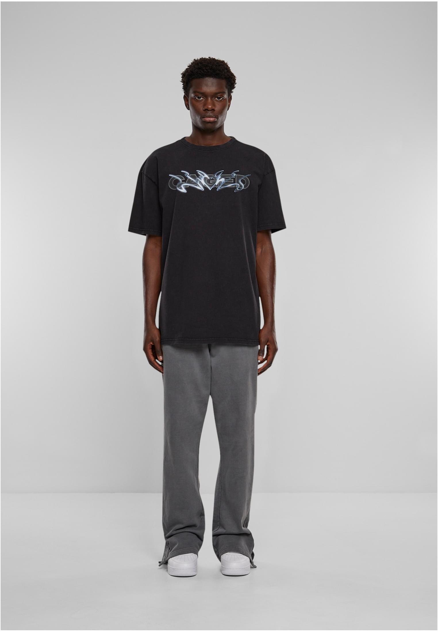 Cagedchrome Acid Heavy Oversize Tee asphalt XXL - workoutbrands.com