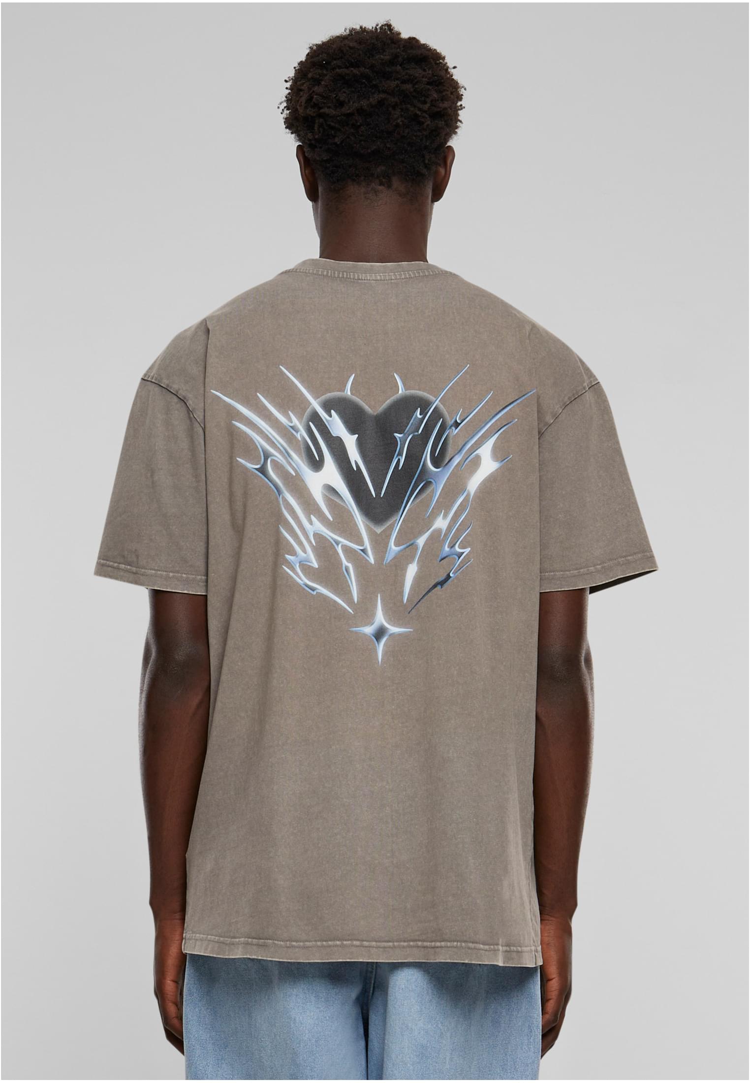 Cagedchrome Acid Heavy Oversize Tee asphalt XXL - workoutbrands.com