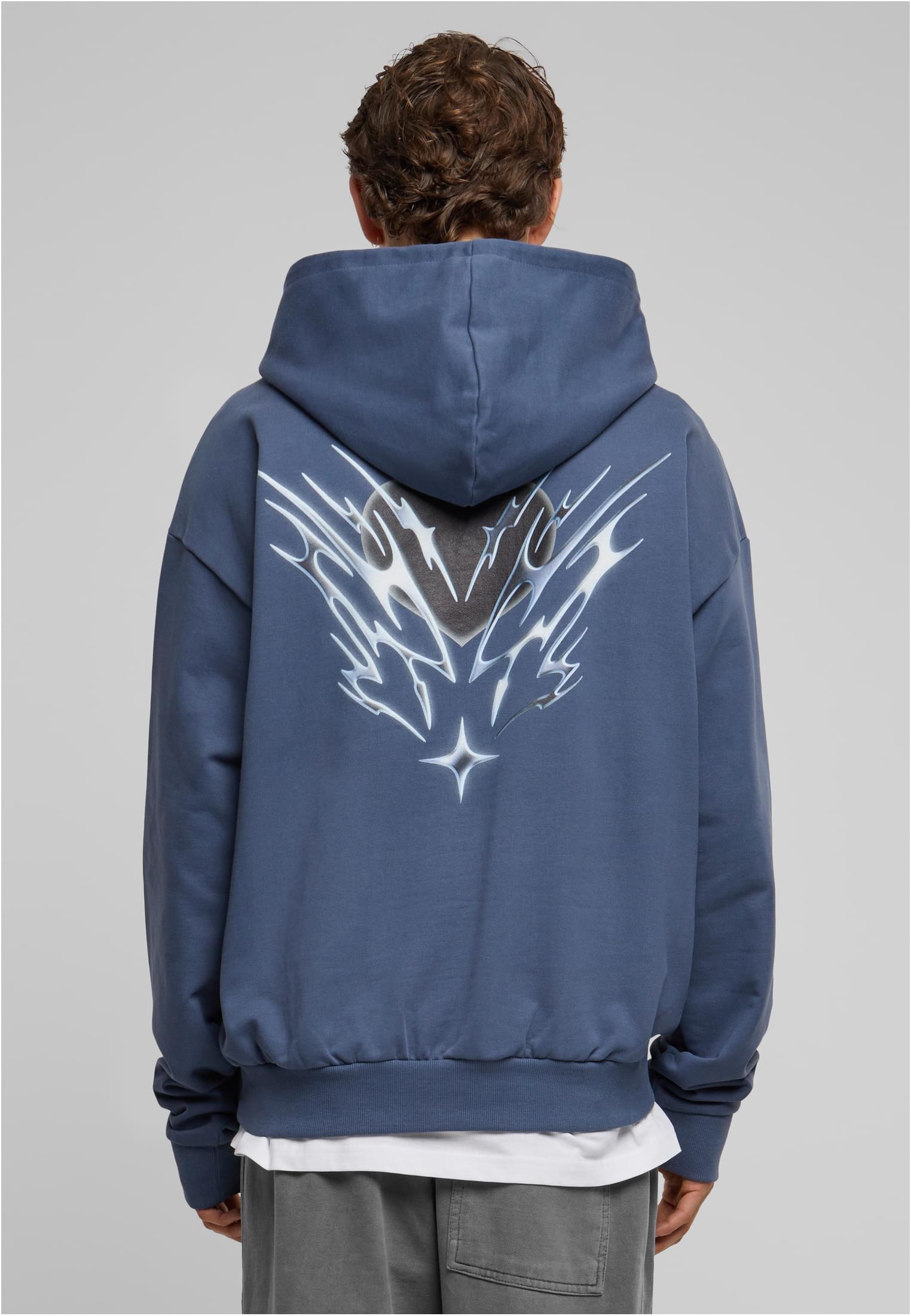 Cagedchrome Ultra Heavy Oversize Hoodie vintageblue XXL - workoutbrands.com