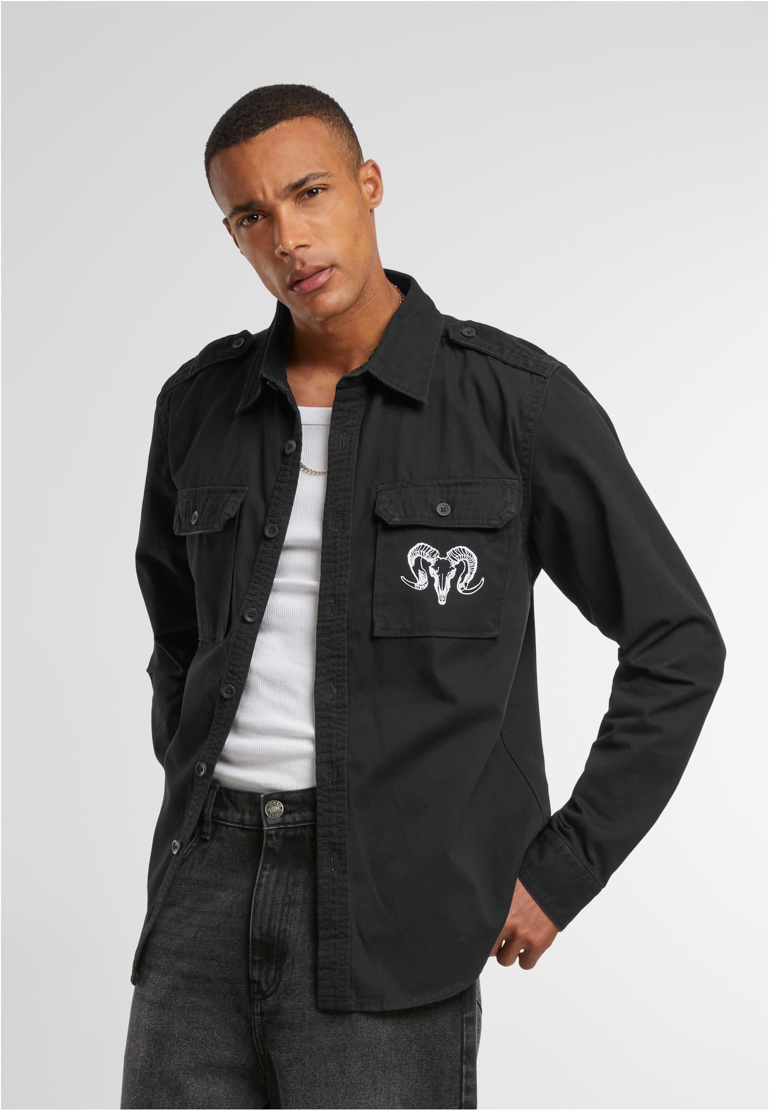 Capricorn Skull Shirt Longsleeve black XXL - workoutbrands.com