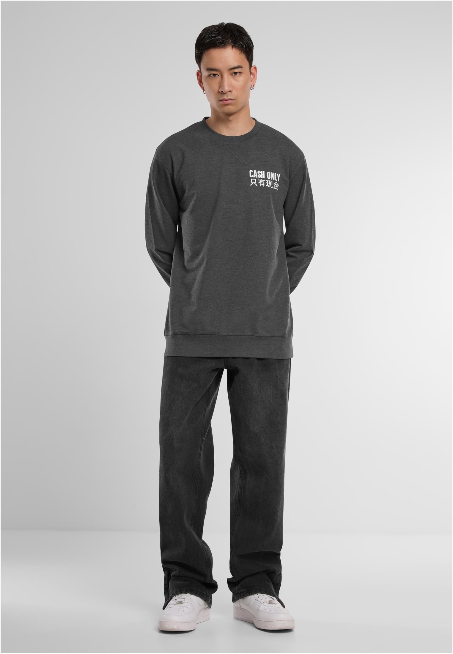 Cash Only Crewneck darksand XS - workoutbrands.com