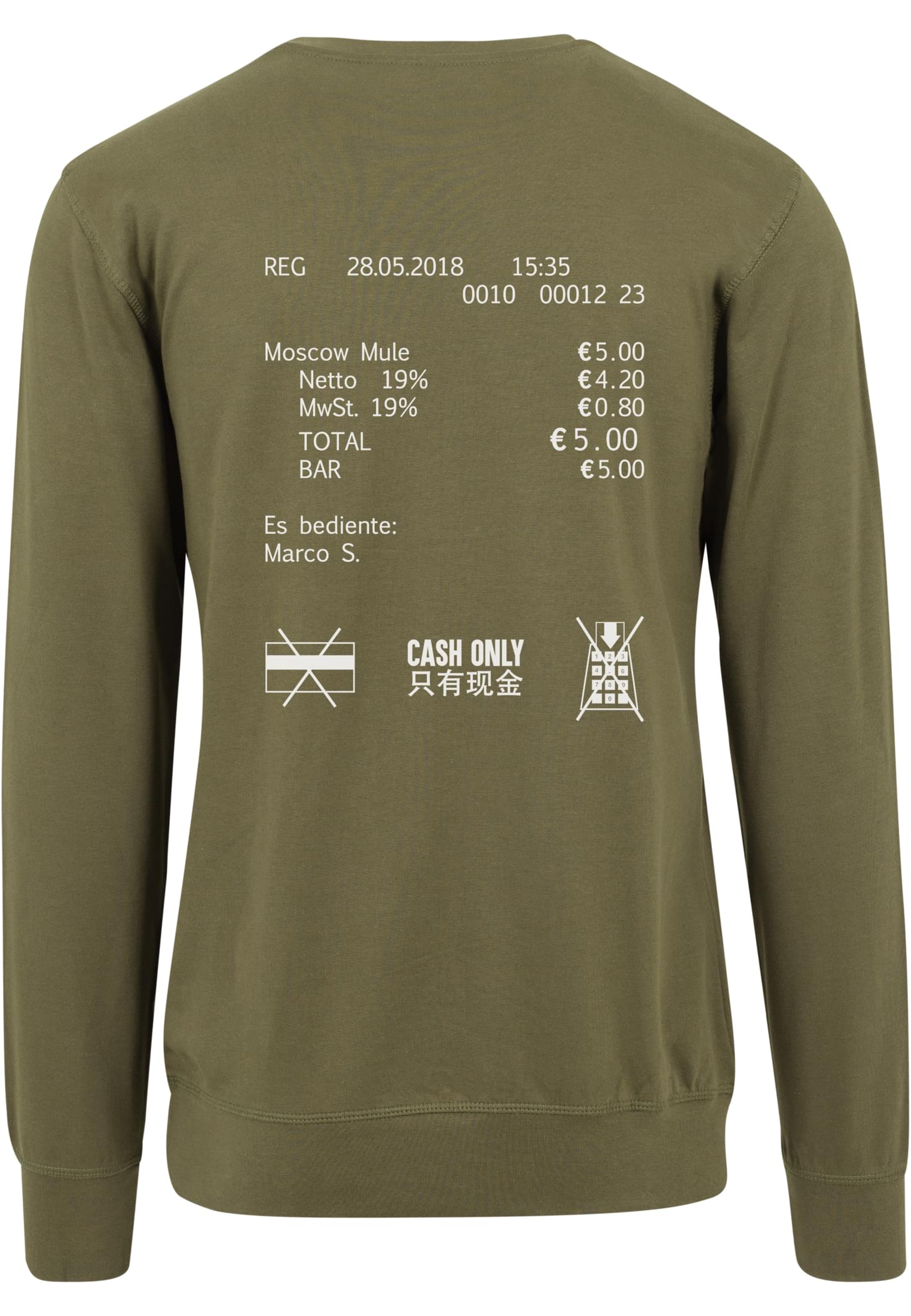 Cash Only Crewneck darksand XS - workoutbrands.com