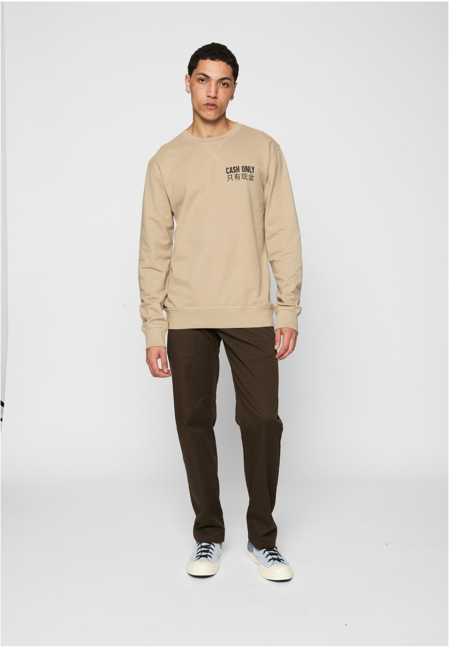 Cash Only Crewneck darksand XS - workoutbrands.com