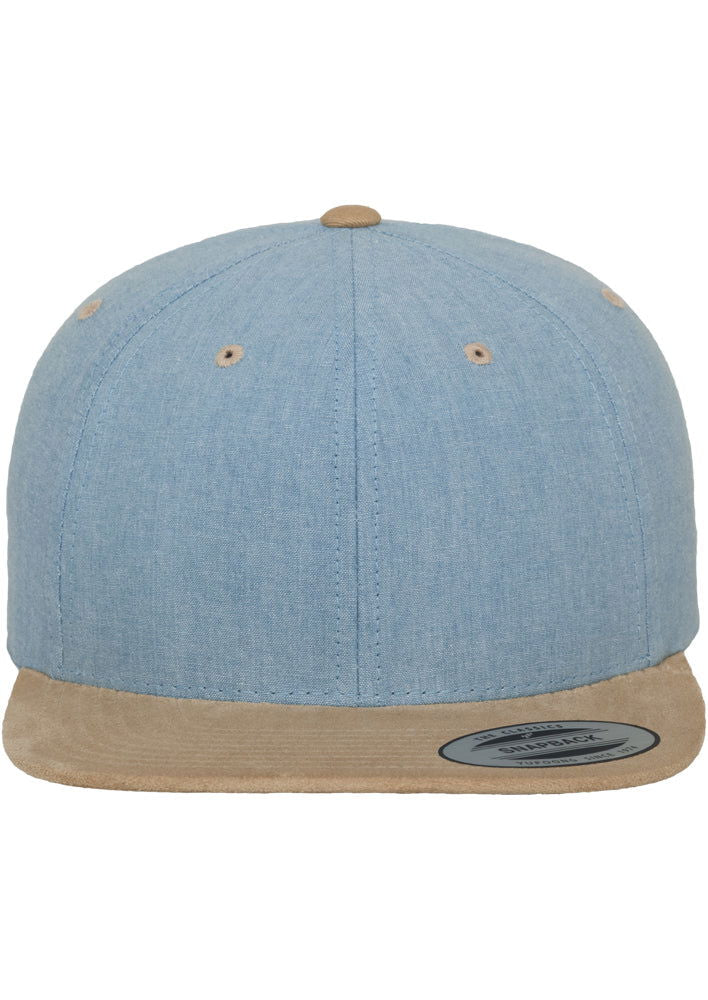 Chambray-Suede Snapback One Size - workoutbrands.com