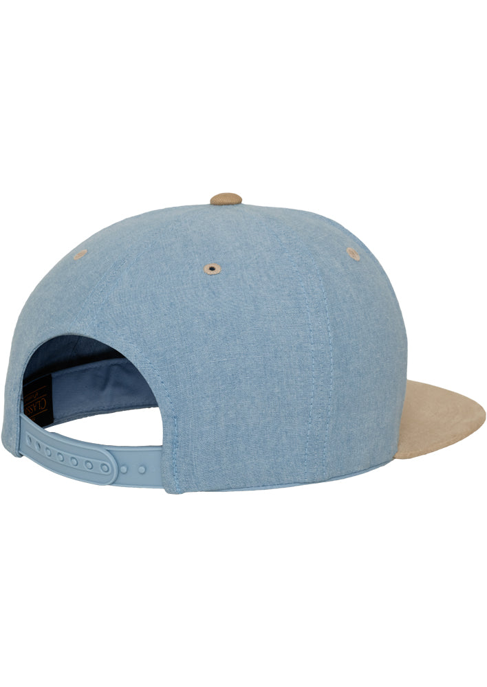 Chambray-Suede Snapback One Size - workoutbrands.com