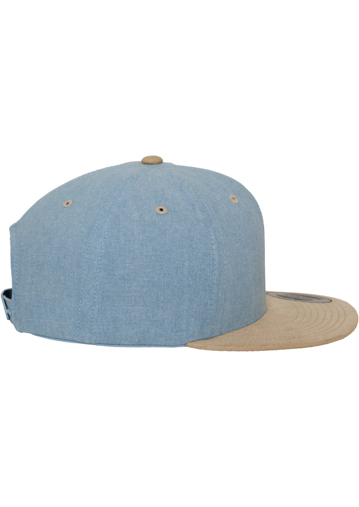 Chambray-Suede Snapback One Size - workoutbrands.com
