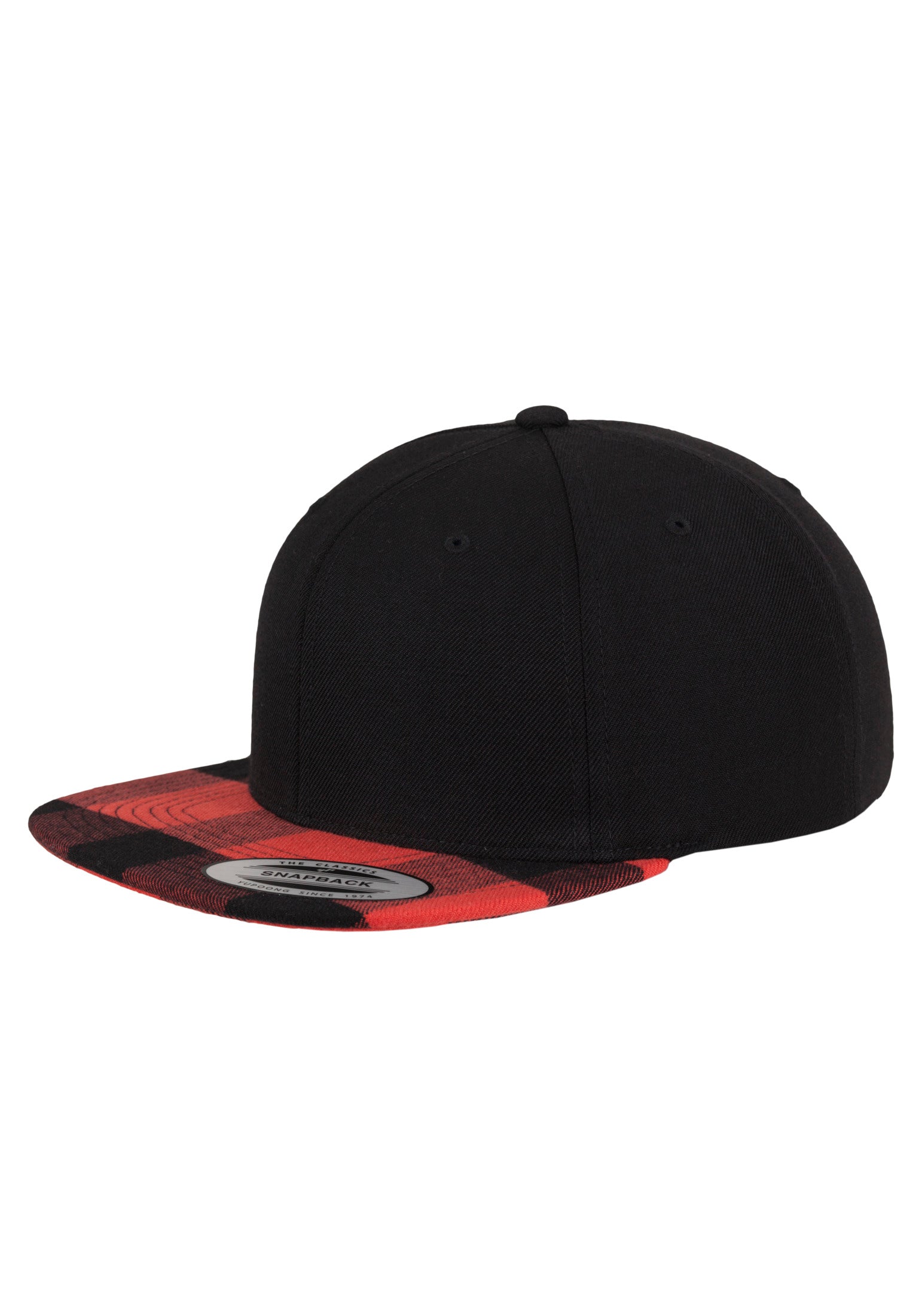 Checked Flanell Peak Snapback One Size - workoutbrands.com