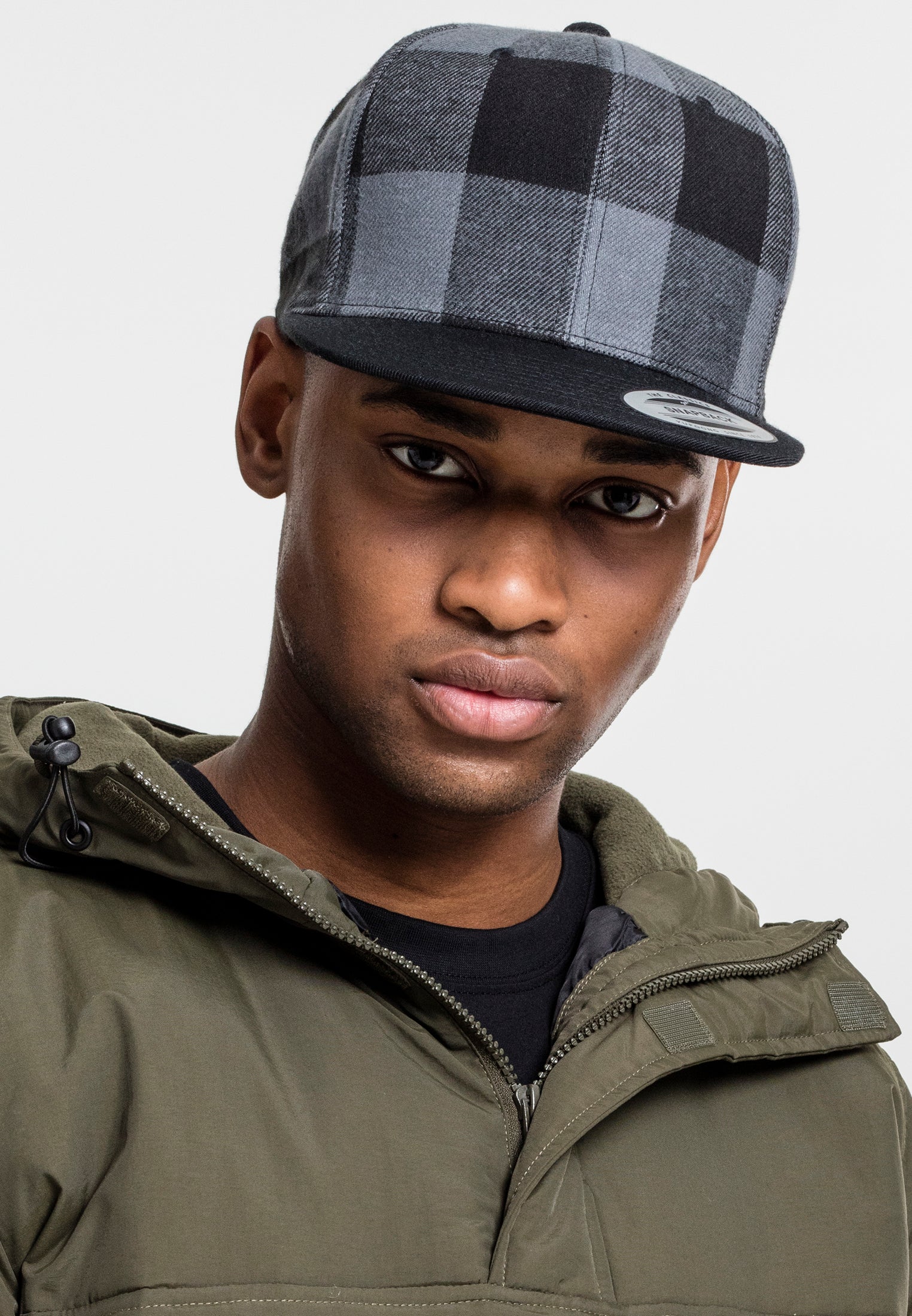 Checked Flanell Snapback One Size - workoutbrands.com