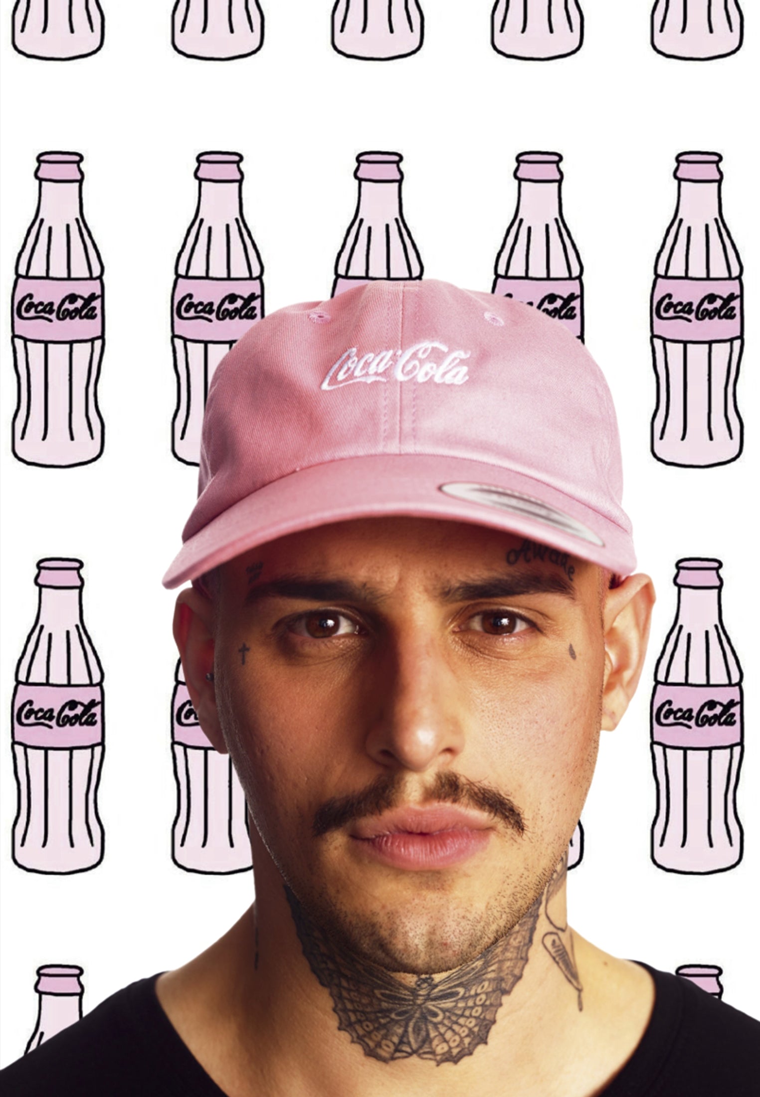 Coca Cola Logo Dad Cap pink one size - workoutbrands.com