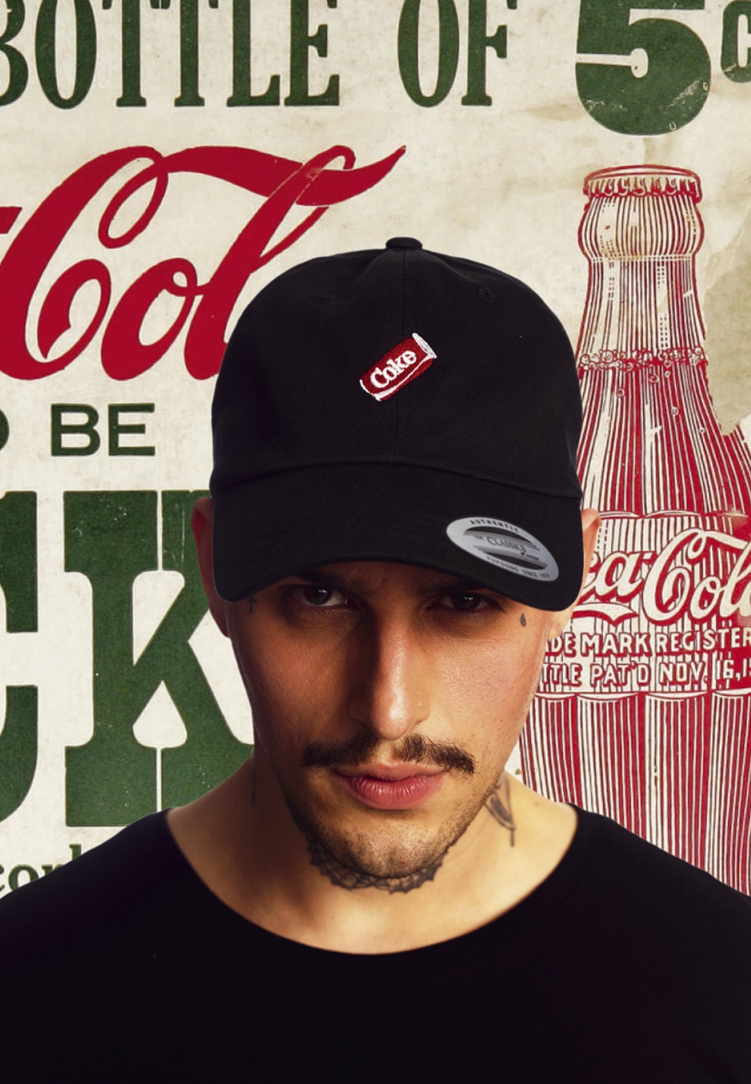 Coke Can Dad Cap black one size - workoutbrands.com
